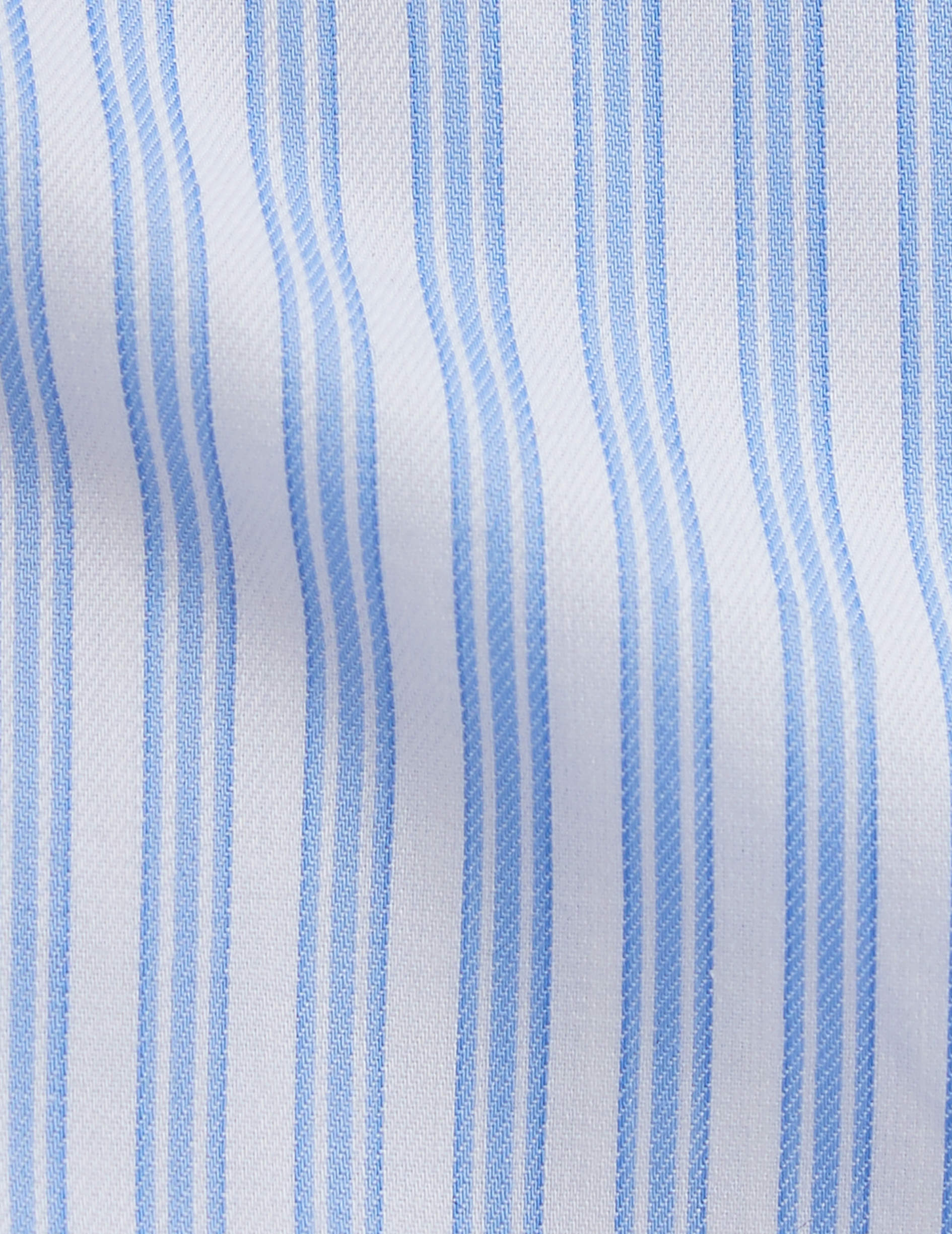 Blue striped classic shirt - Twill - American Collar