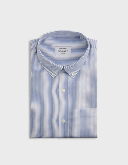 Blue striped classic shirt