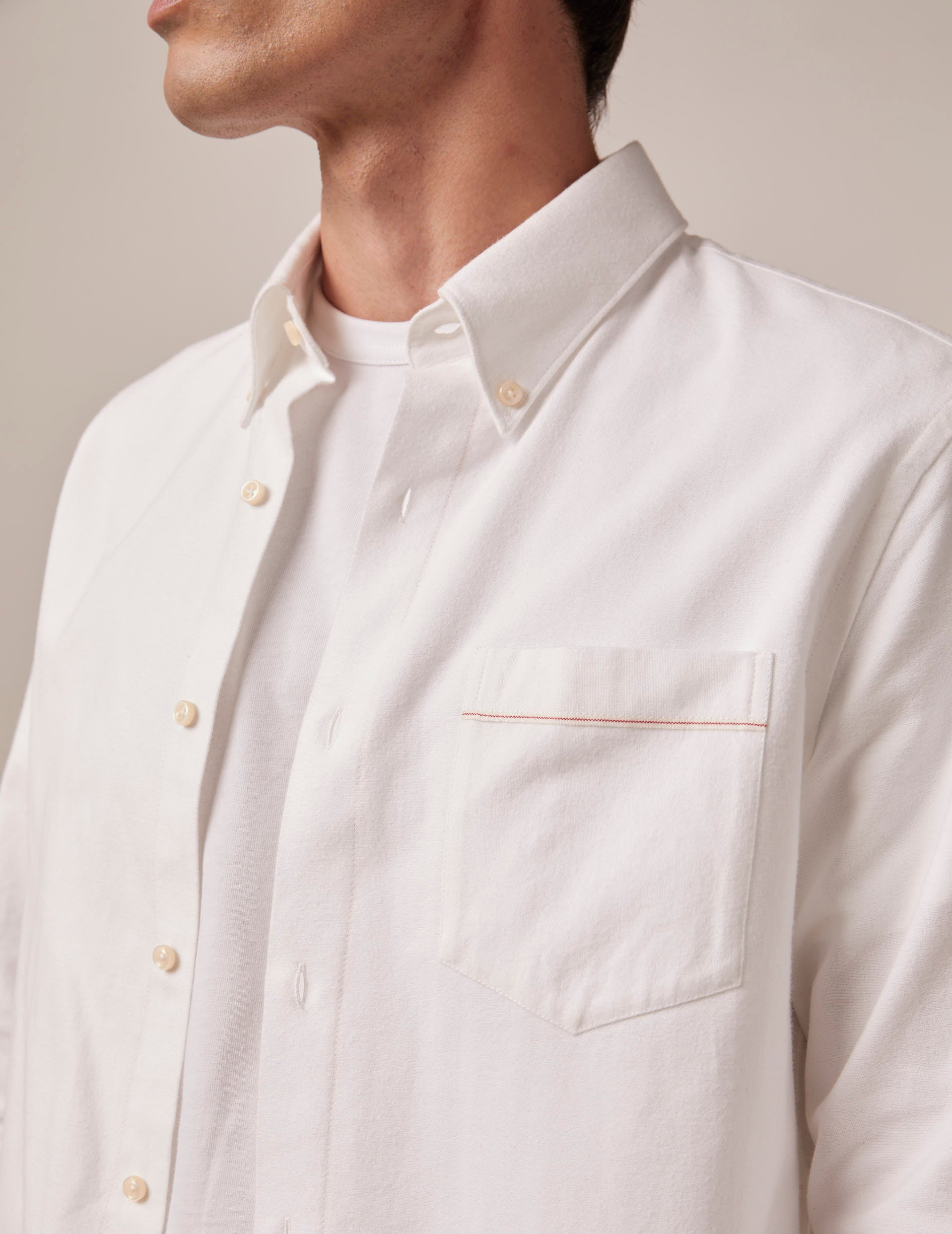 White Armand shirt - Oxford selvedge - Prodigious buttoned Collar