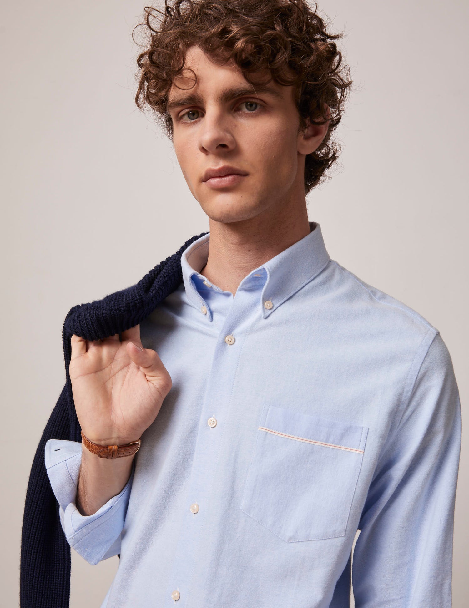 Blue Armand shirt - Oxford selvedge - Prodigious buttoned Collar#3