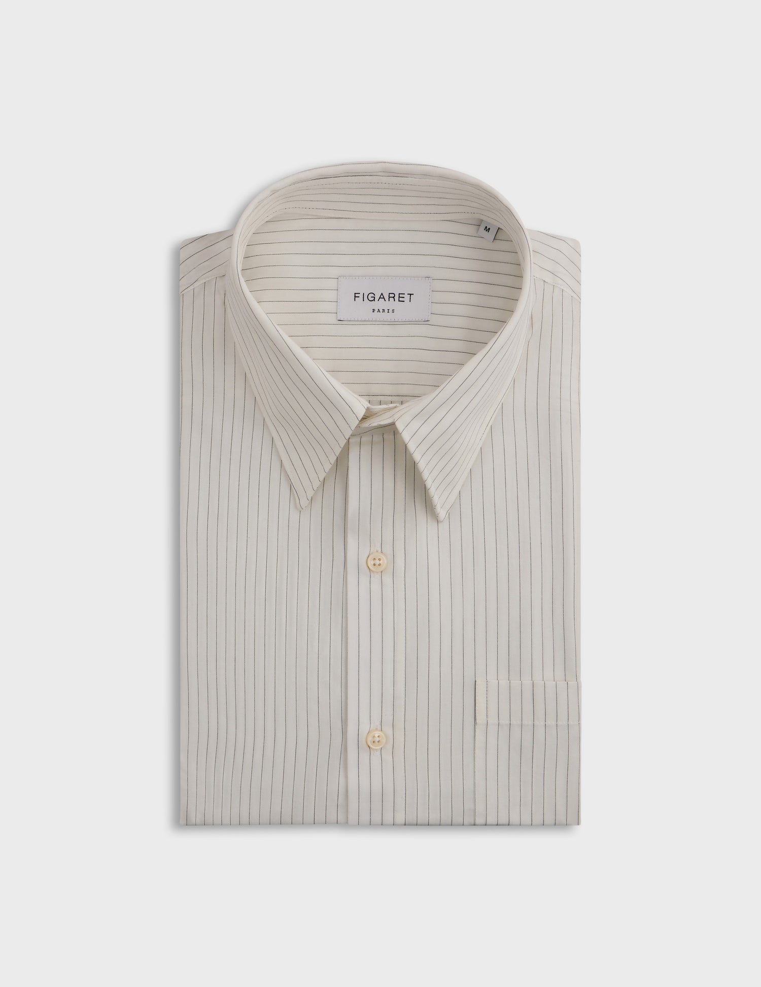 White striped Arnold shirt - Poplin - Prodigious Collar