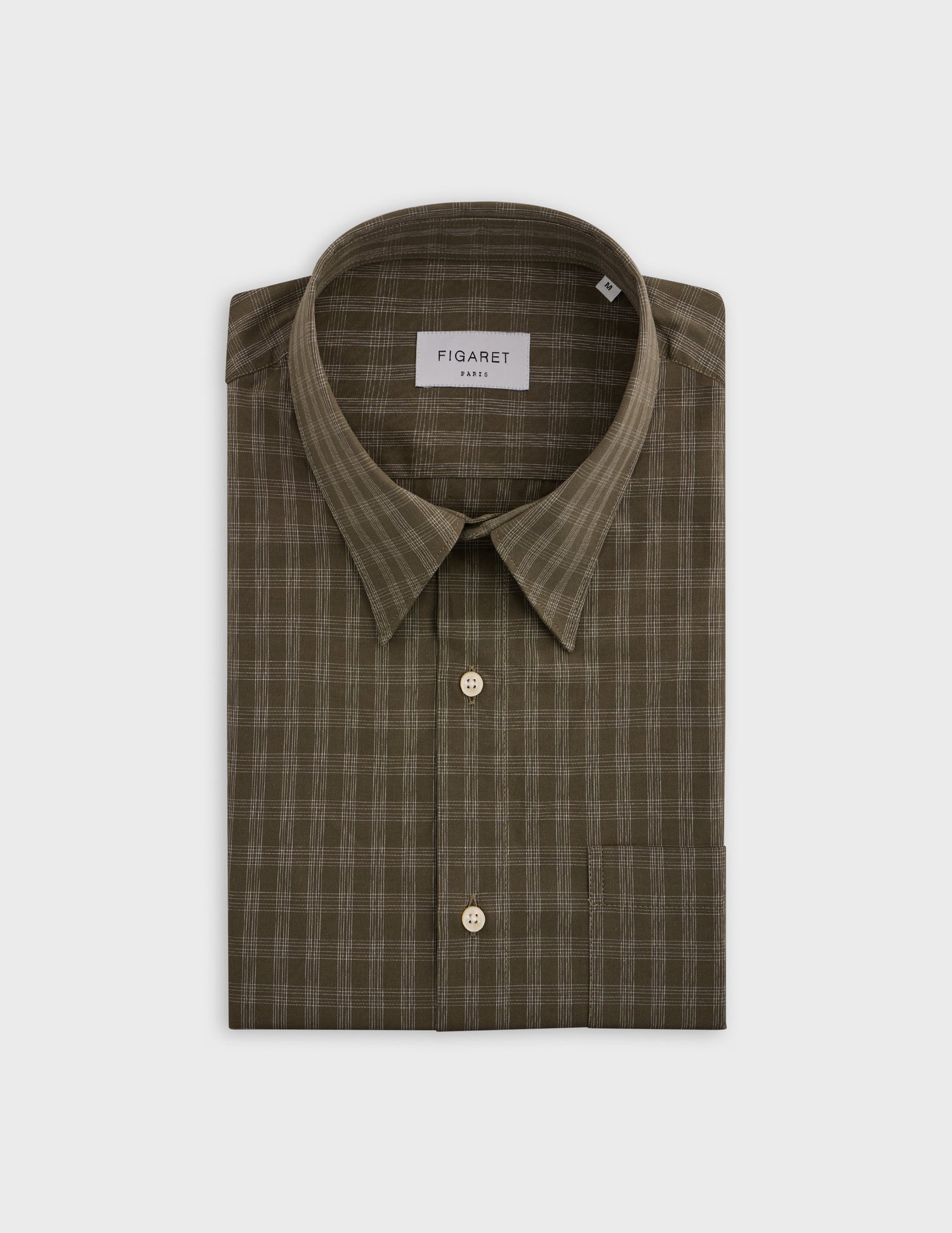 Khaki checked Arnold shirt - Poplin - Prodigious Collar#4