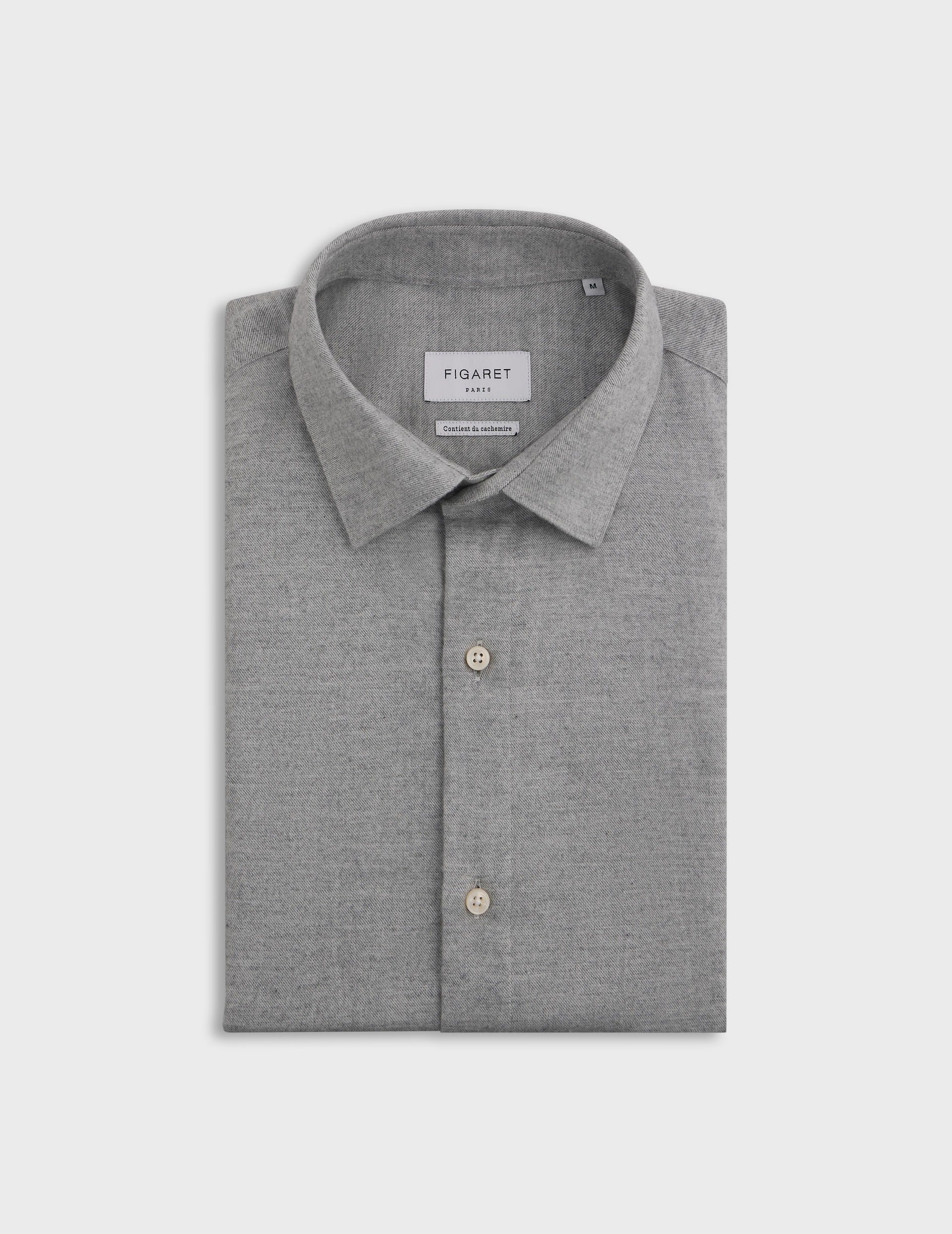 Gray Auguste shirt - Flannel - French Collar