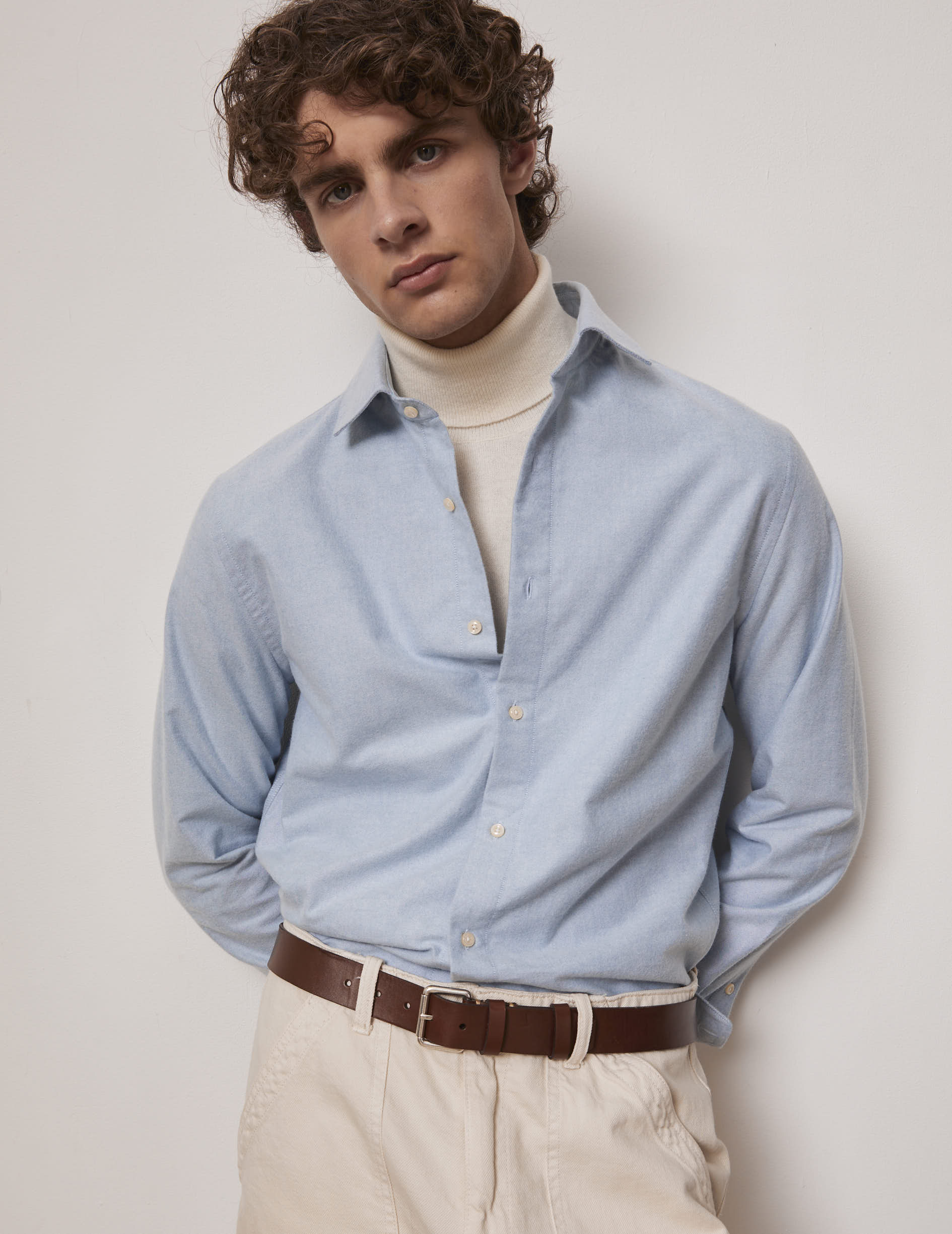 blue Auguste shirt - Brushed oxford - French Collar