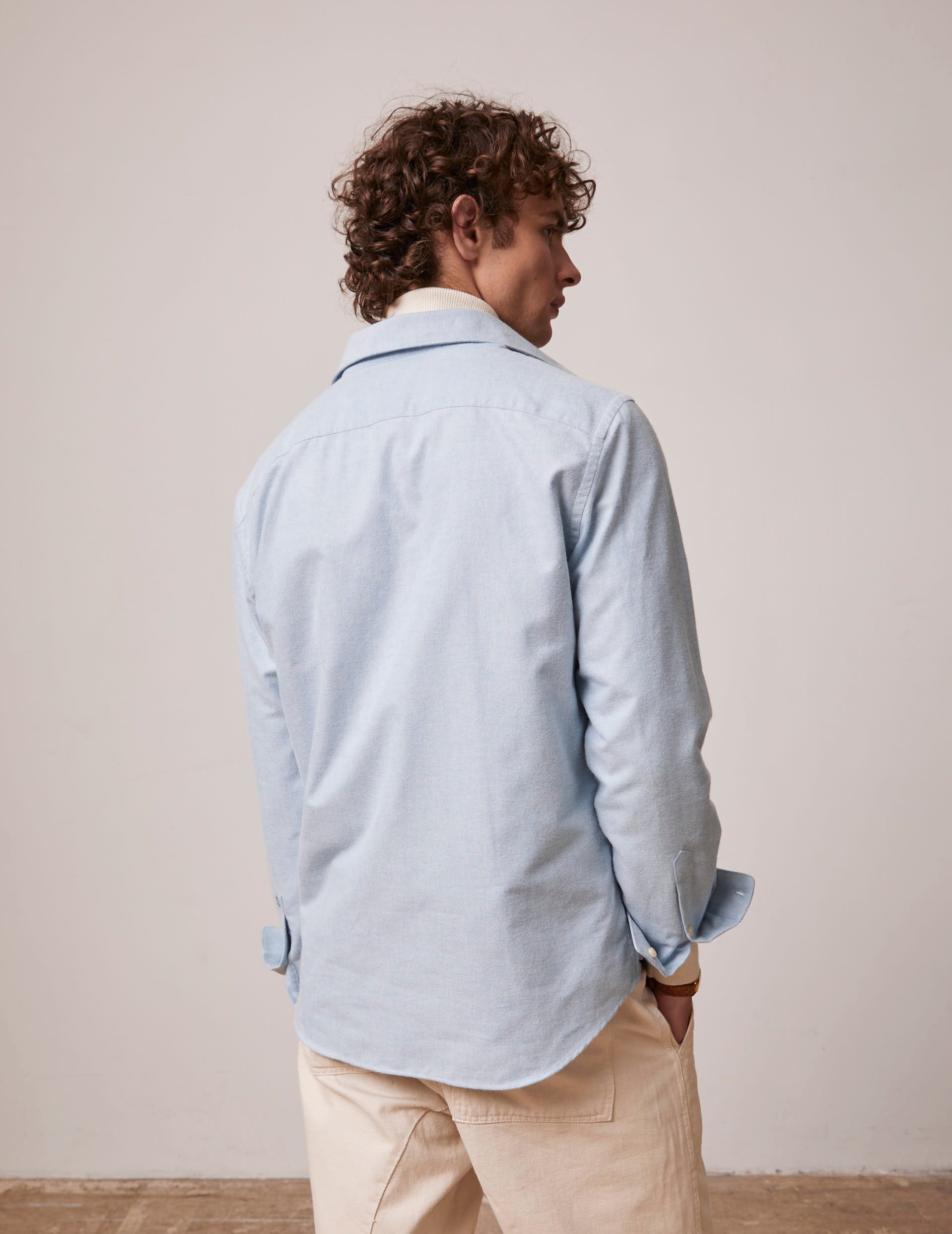 blue Auguste shirt - Brushed oxford - French Collar