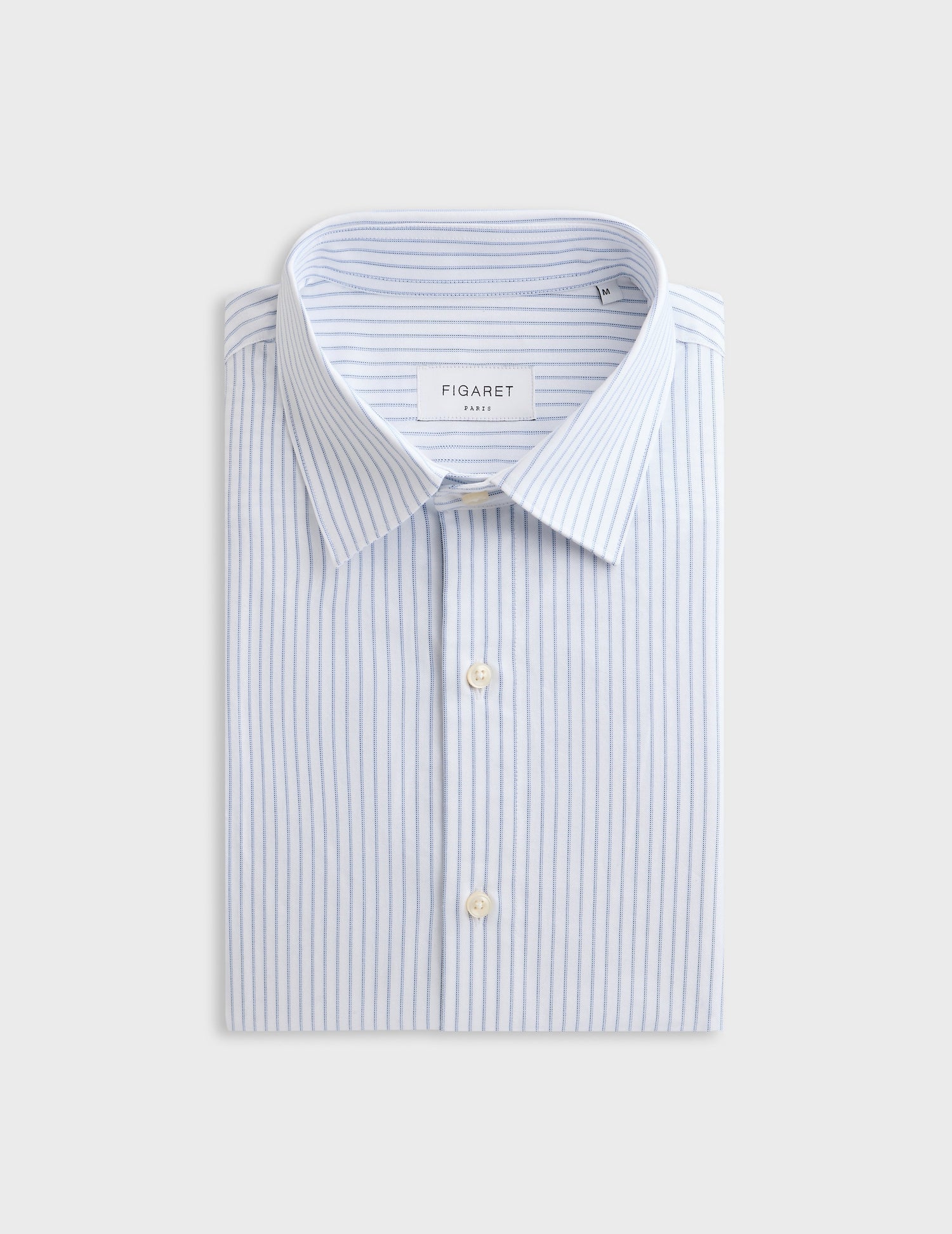 Blue striped Auguste shirt - Oxford - French Collar#4