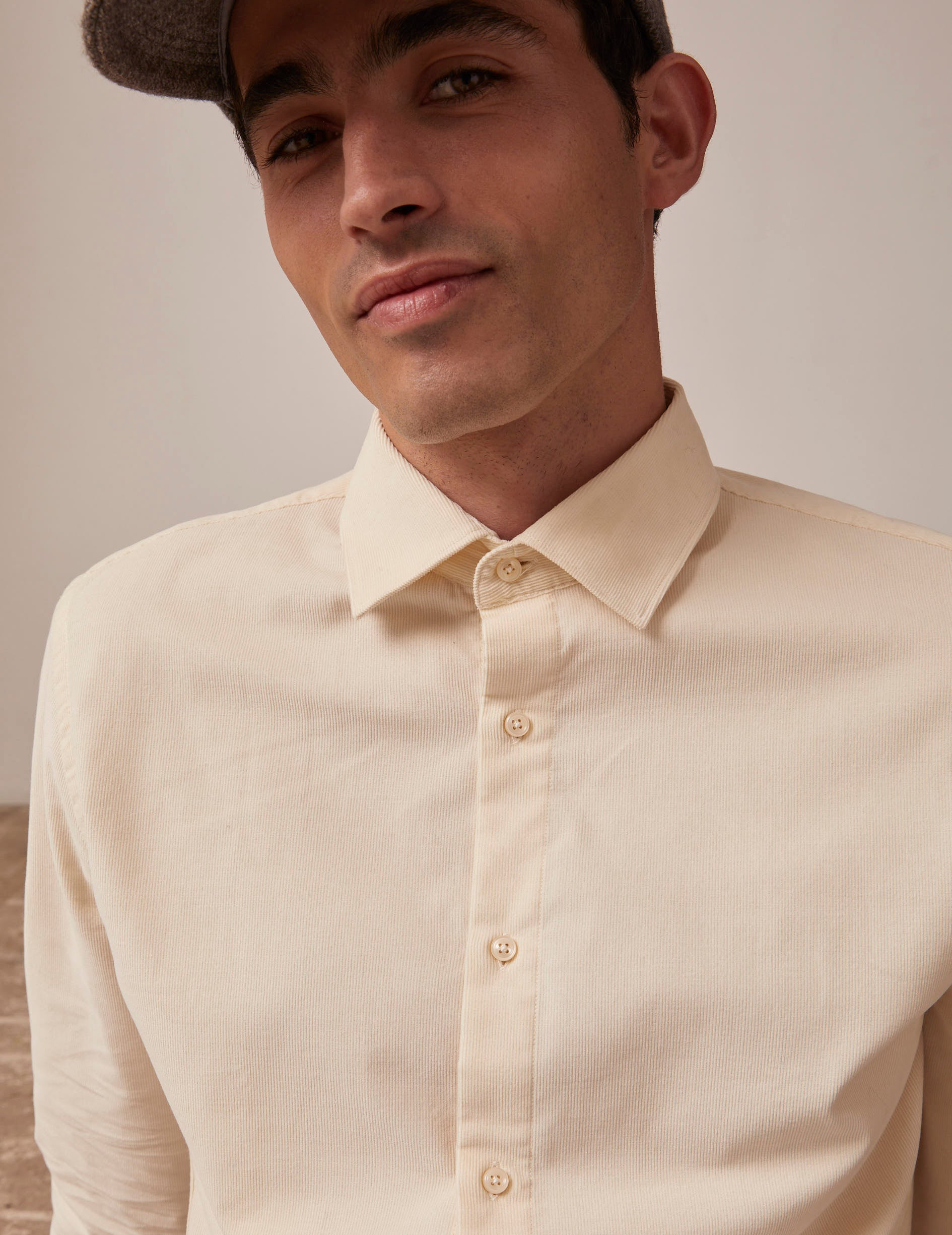 Ecru Auguste shirt - Velvet - French Collar