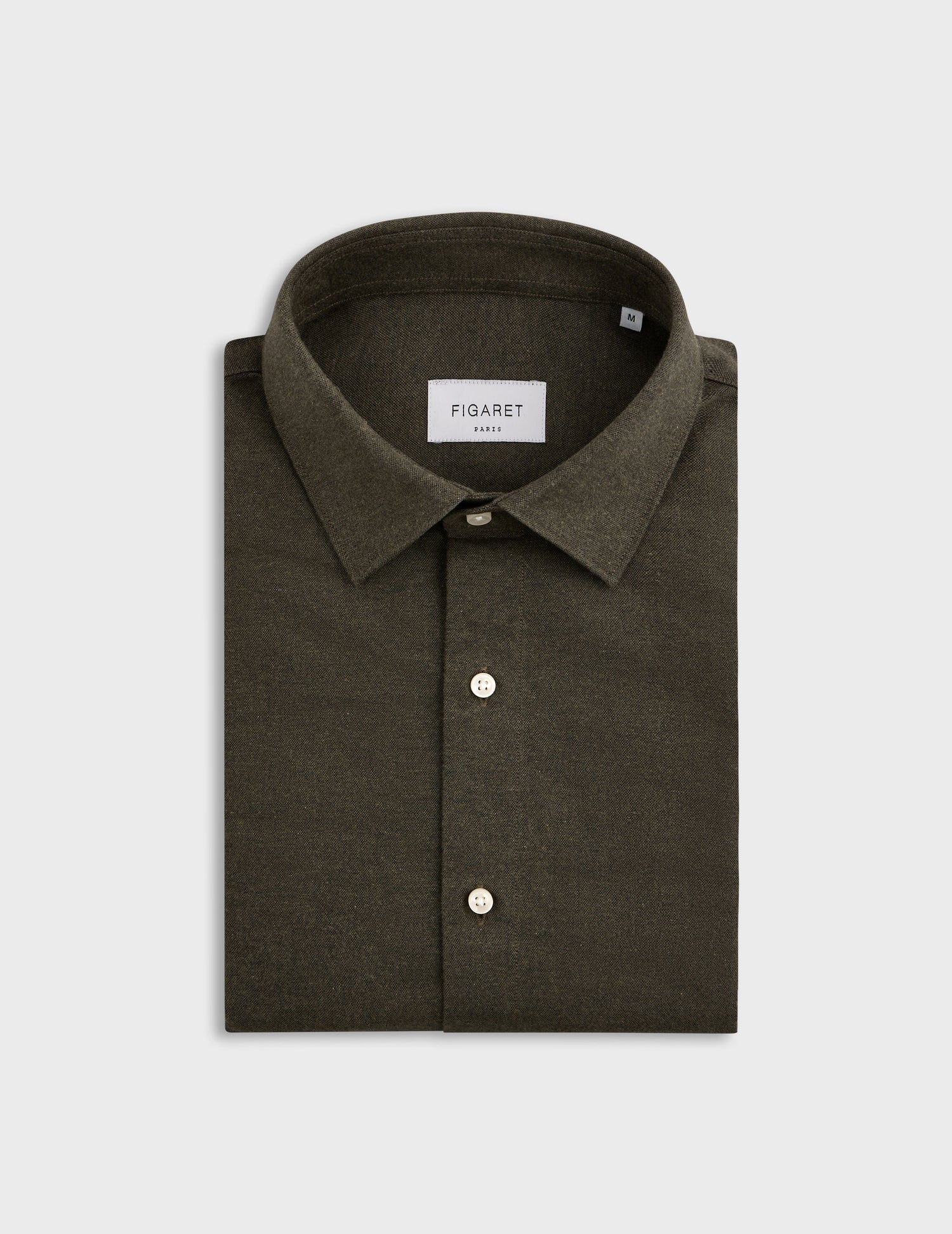 Khaki Auguste shirt - Oxford - French Collar#3