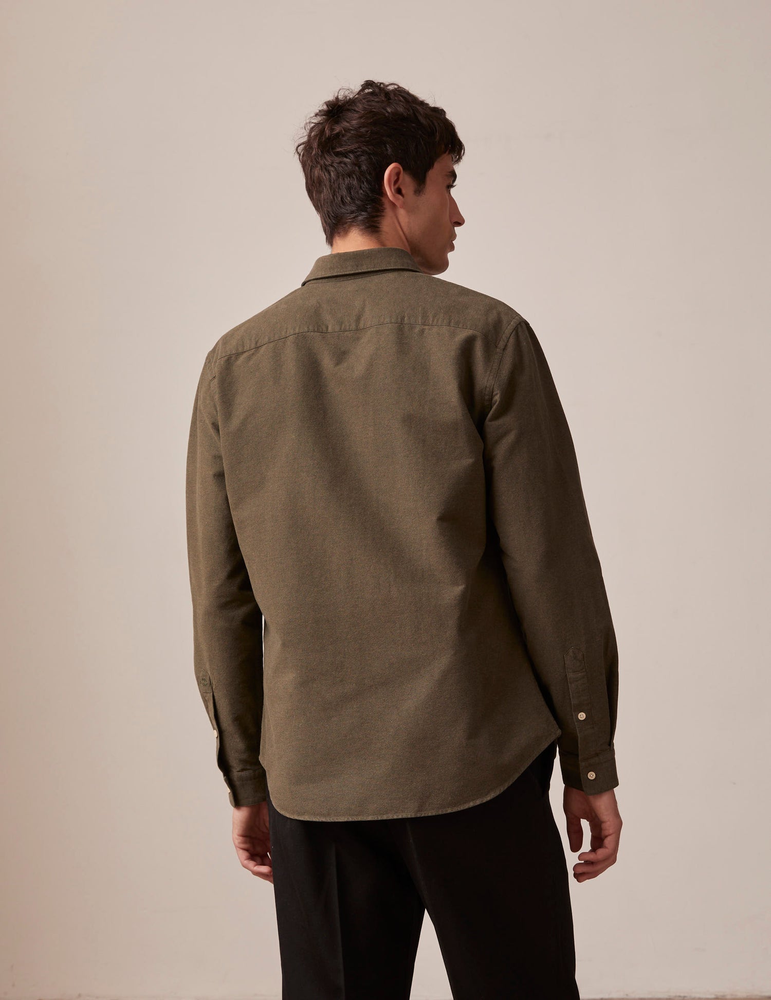 Khaki Auguste shirt - Oxford - French Collar#2