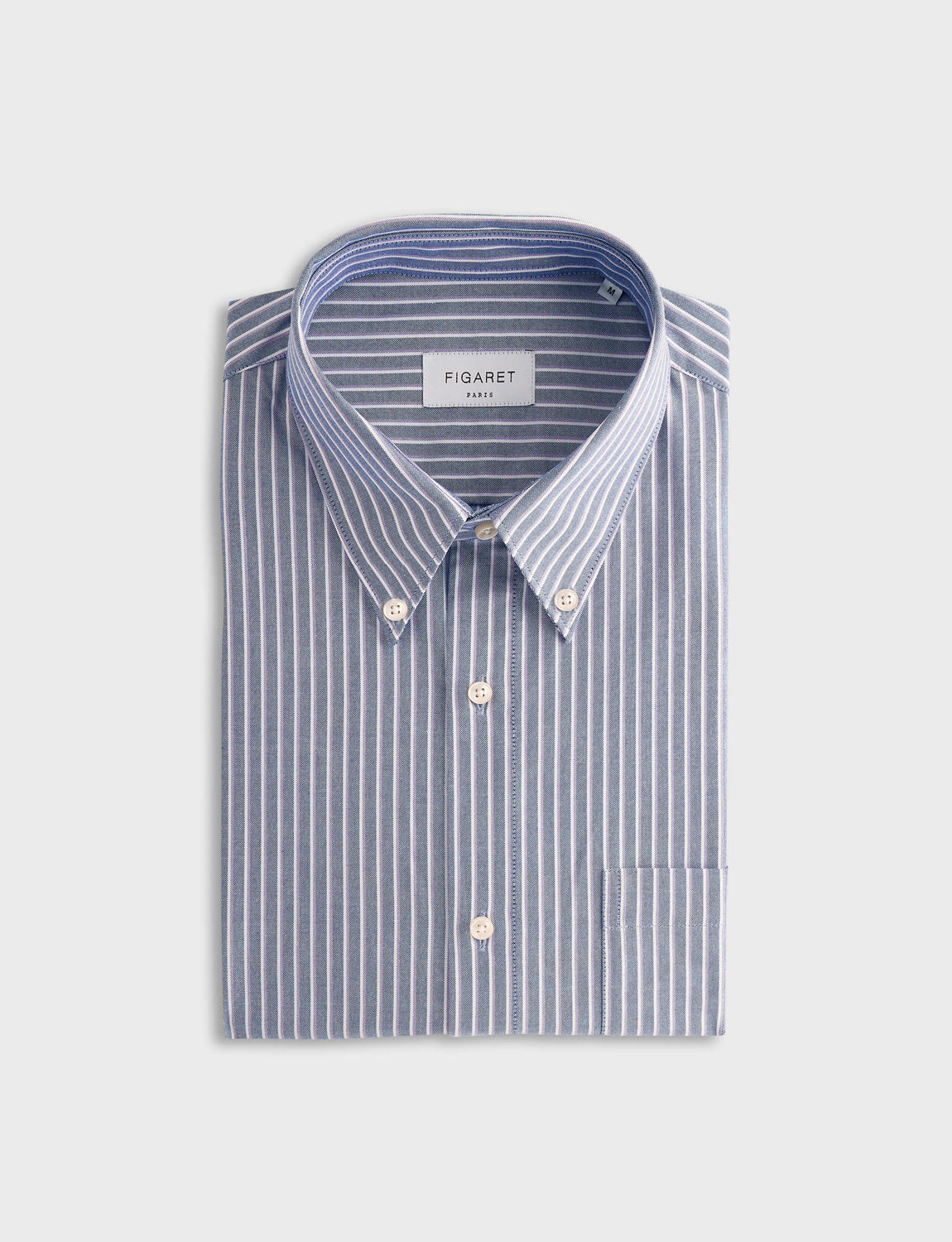 Blue striped Aurélien shirt - Oxford - Prodigious buttoned Collar#5