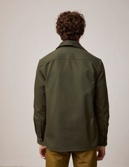 Cameron khaki twill overshirt