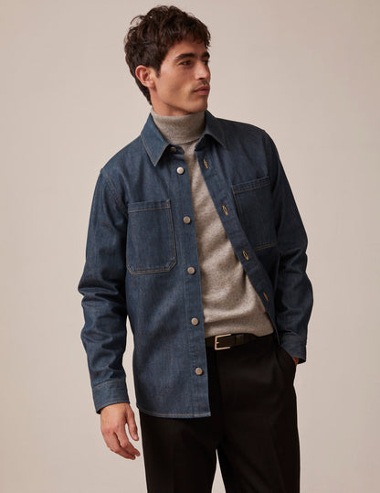 Cameron navy denim overshirt