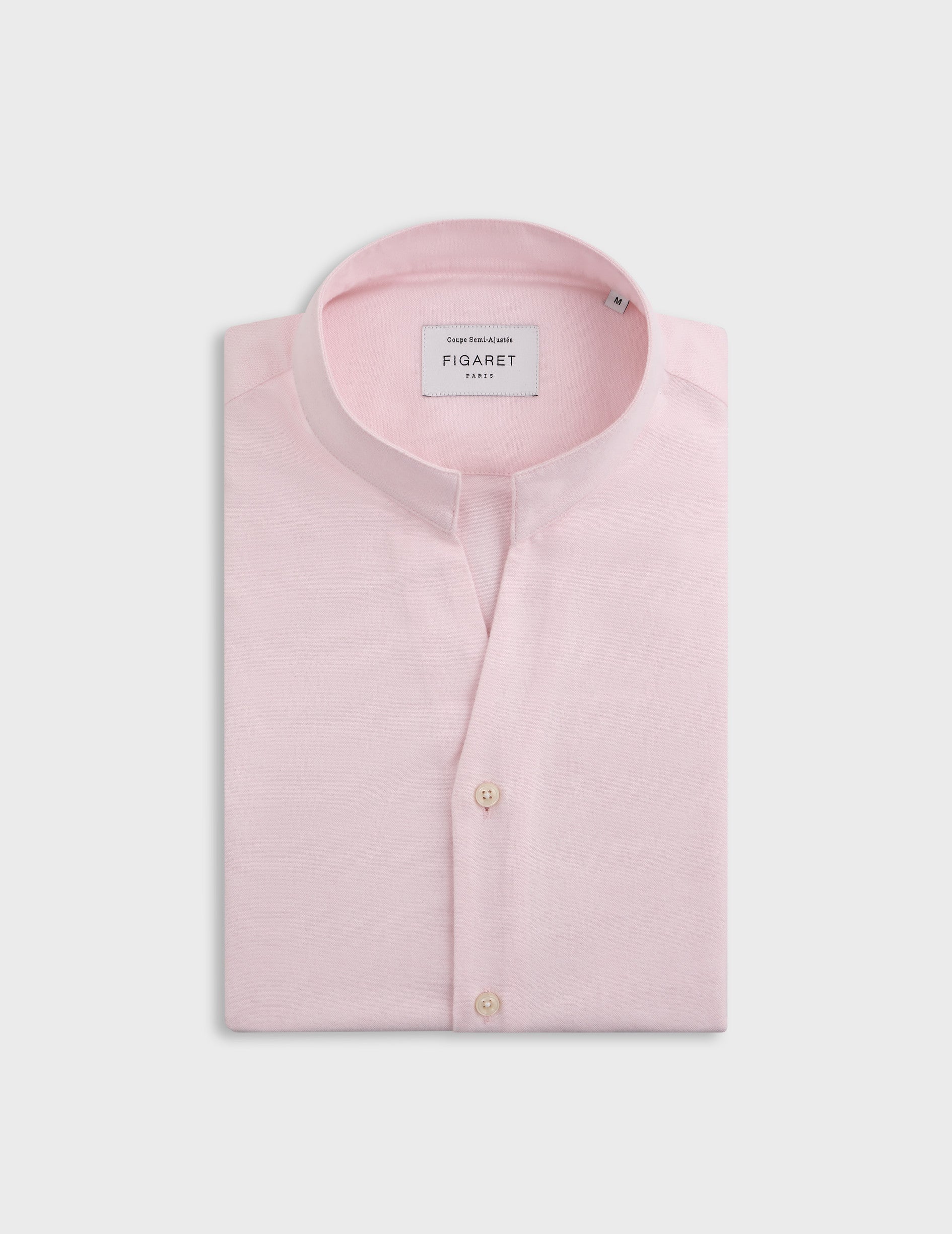 Pink Carl shirt - Brushed oxford - Open straight Collar