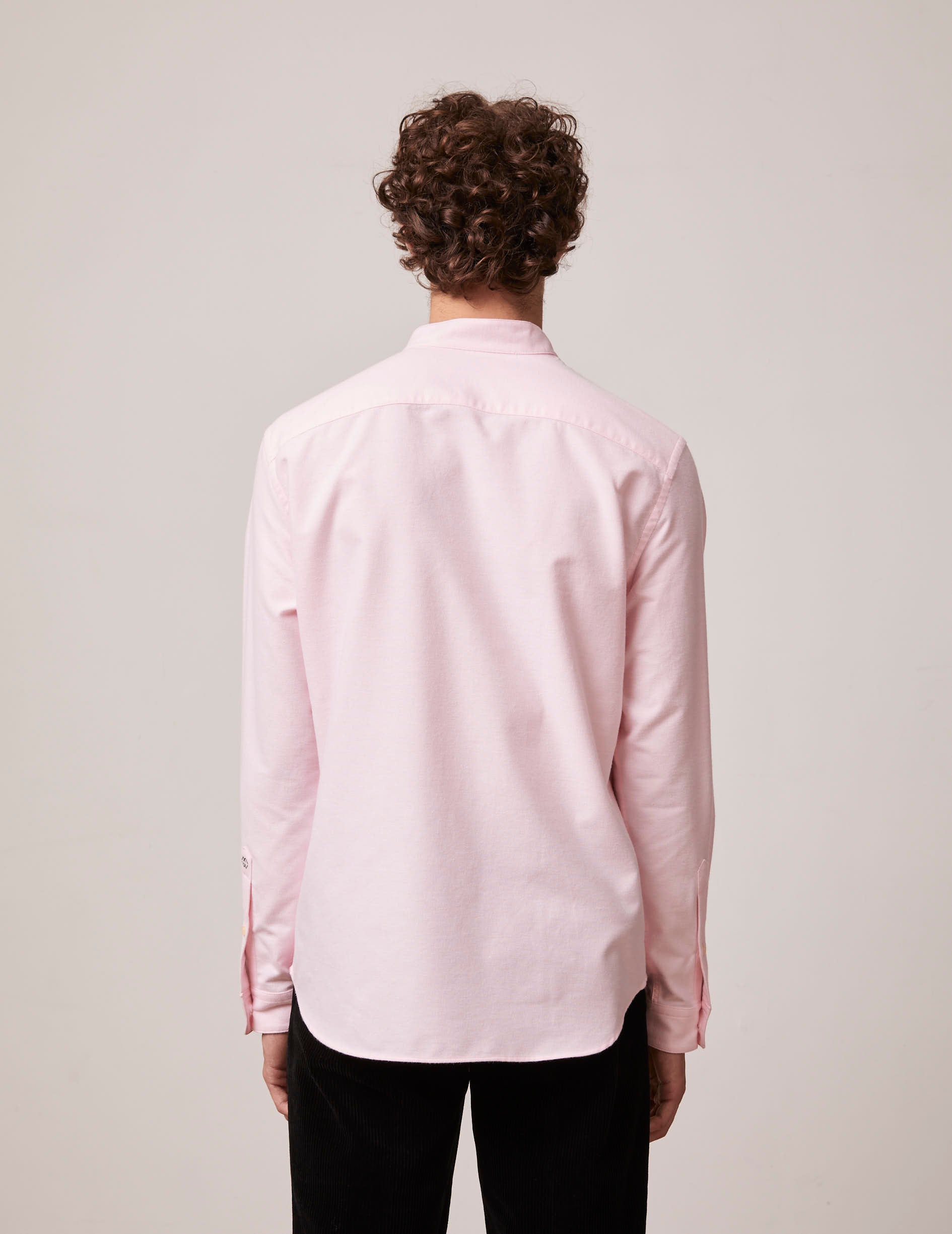 Pink Carl shirt - Brushed oxford - Open straight Collar