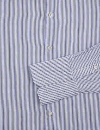 Blue striped semi-fitted shirt