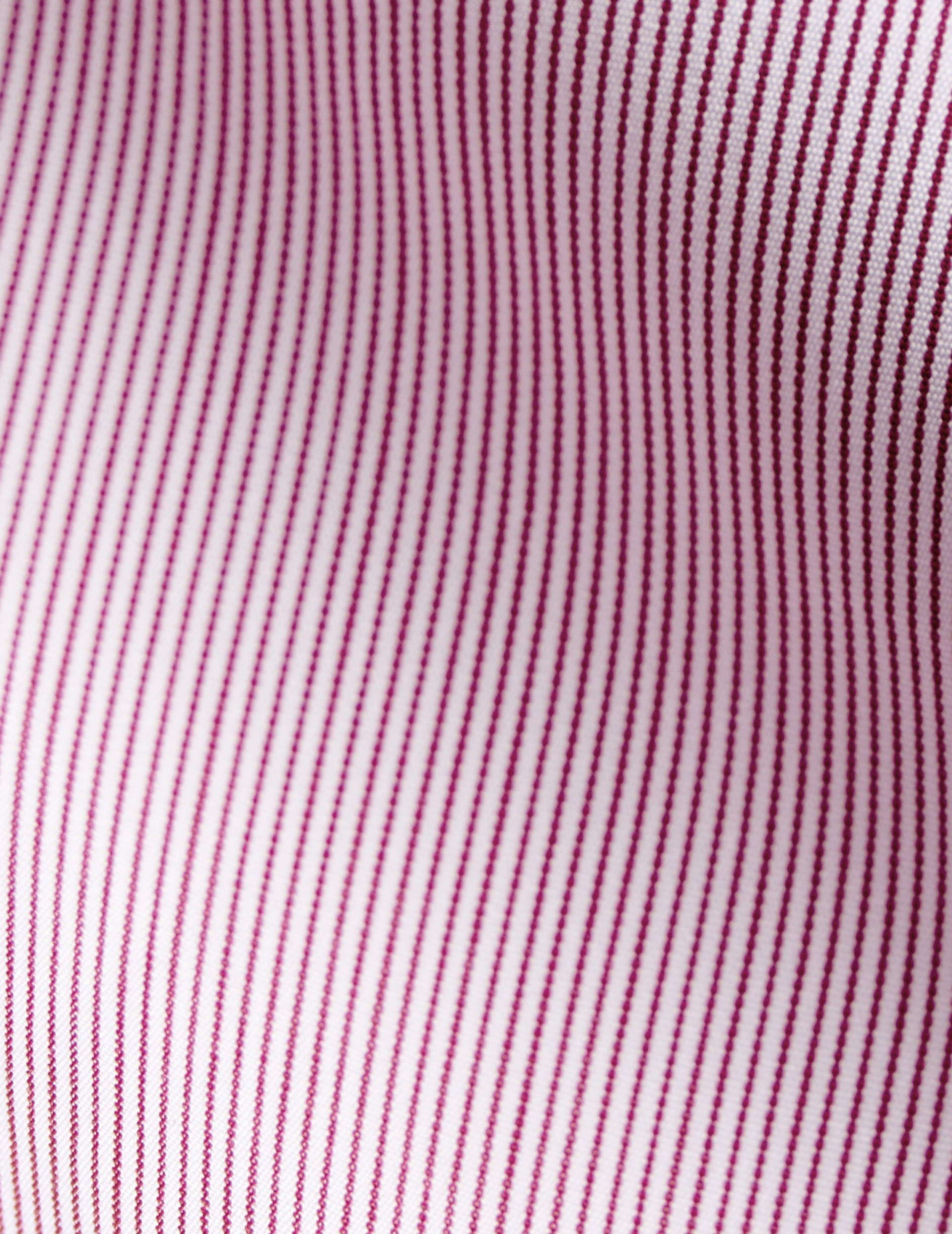 fitted Red striped shirt - Poplin - Figaret Collar