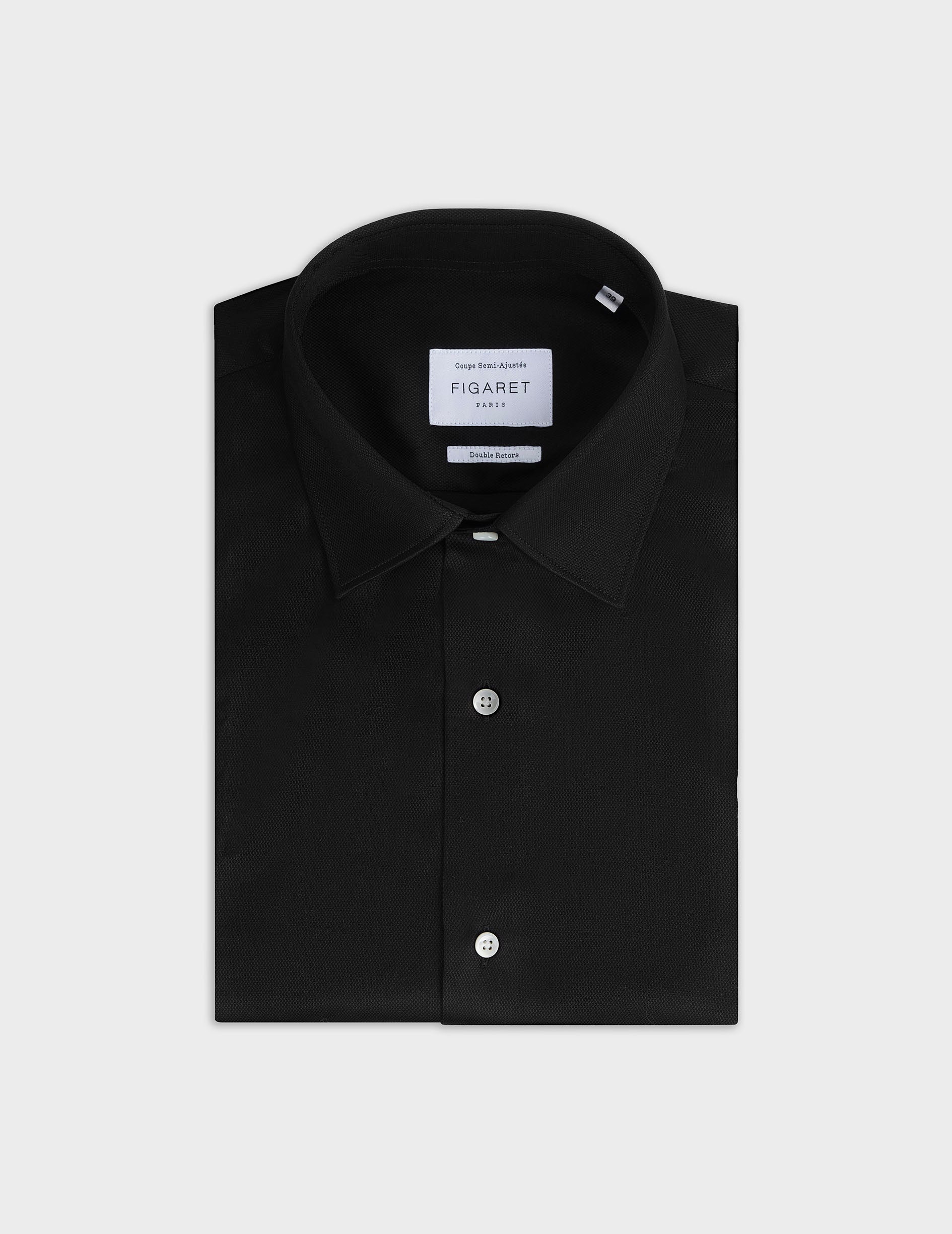 Chemise semi-ajustée noire