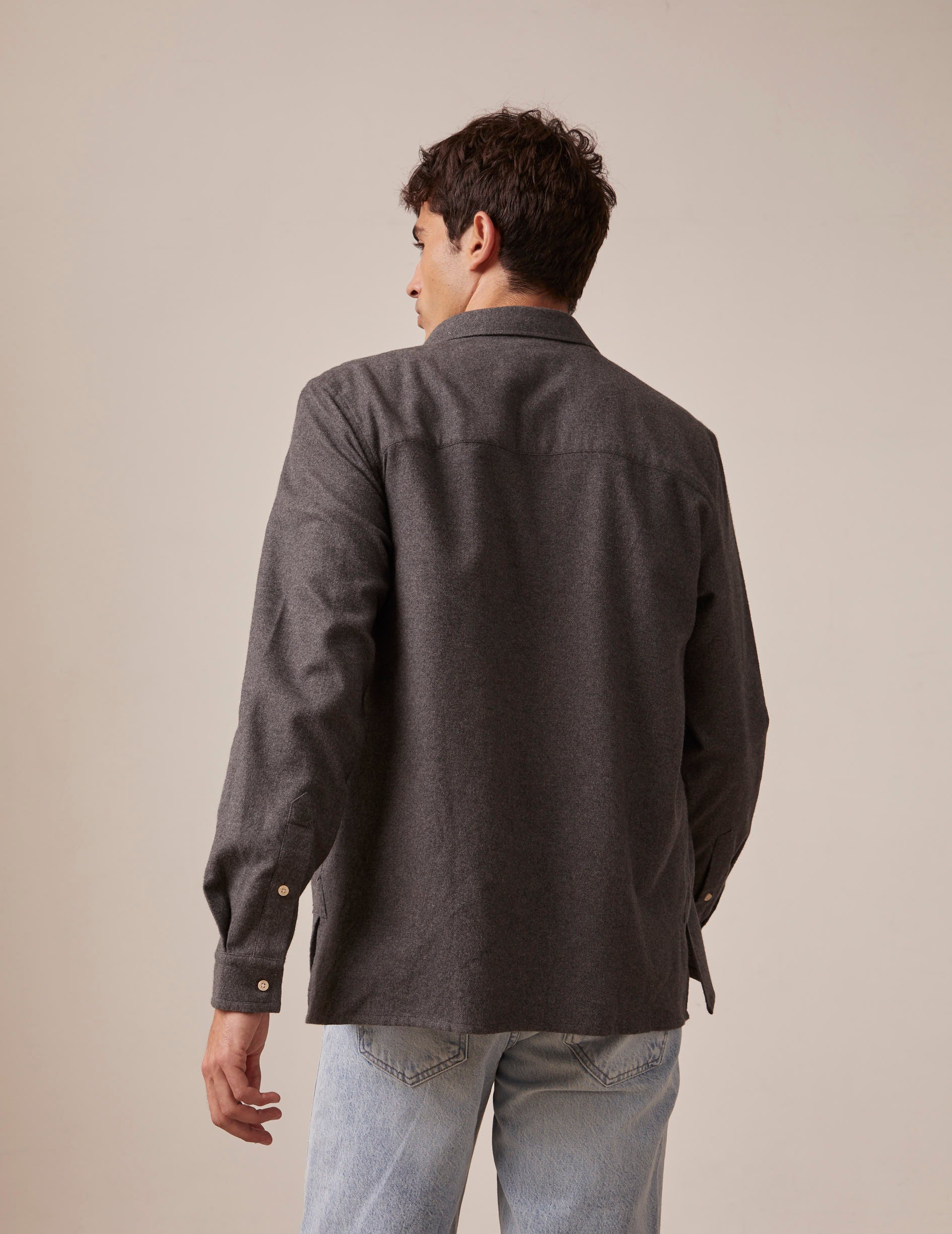 Gray Florian shirt - Flannel - French Collar