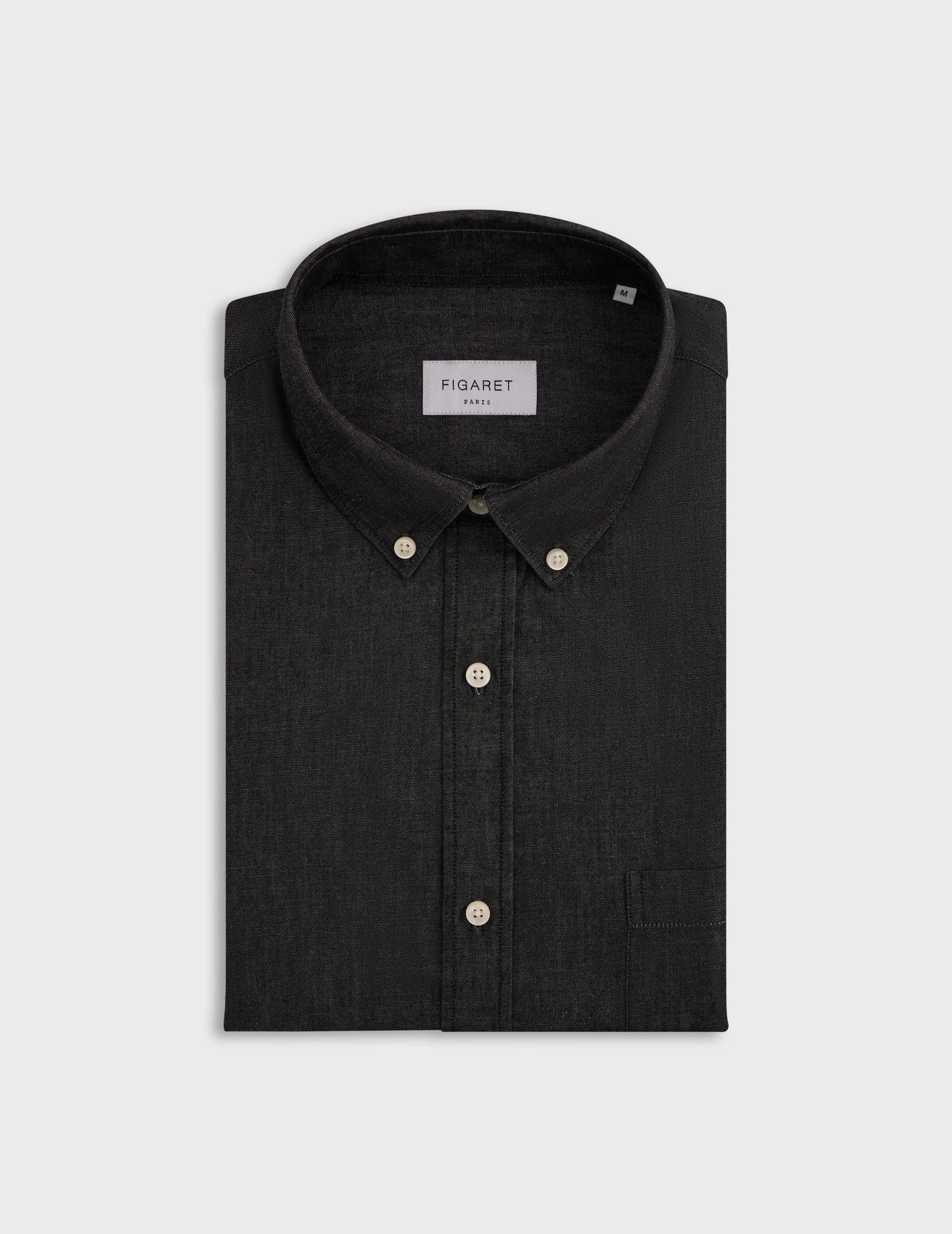 Black denim Gabriel shirt - Denim - American Collar#5