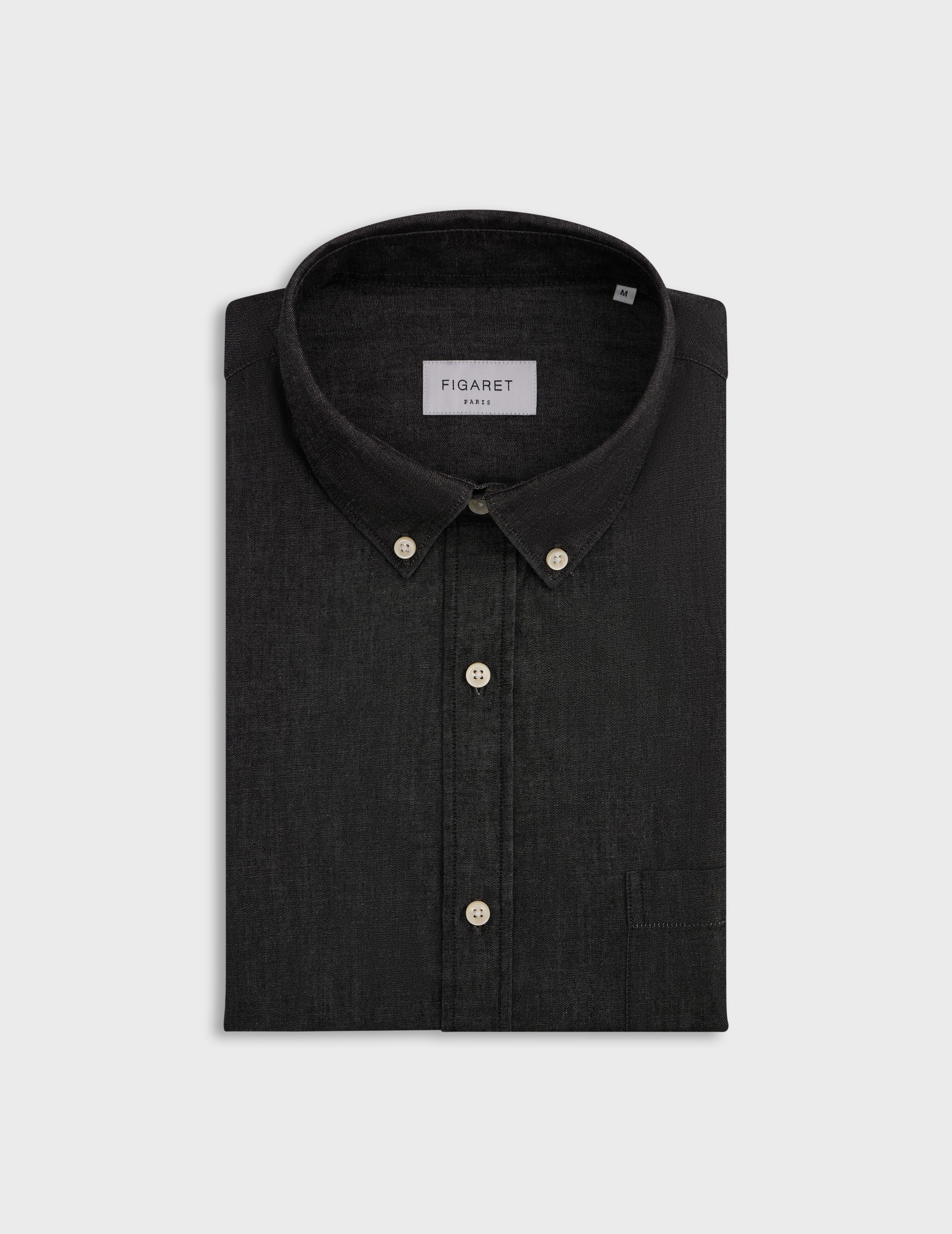 Black denim Gabriel shirt - Denim - American Collar