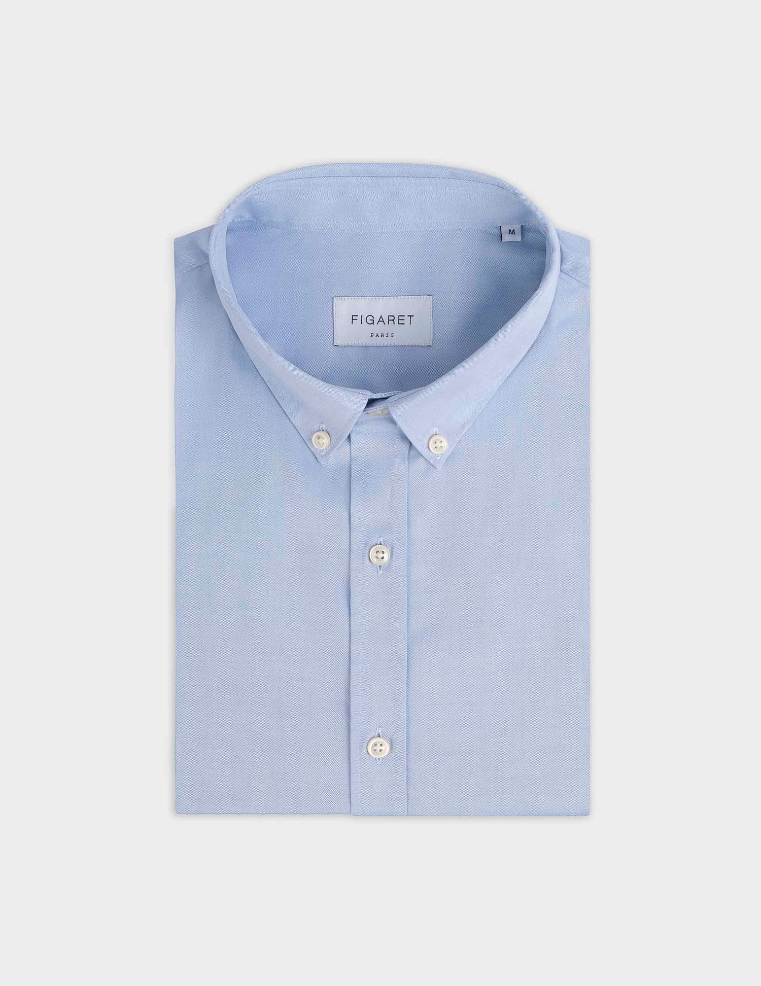 Blue Gaspard shirt - pin point - American Collar