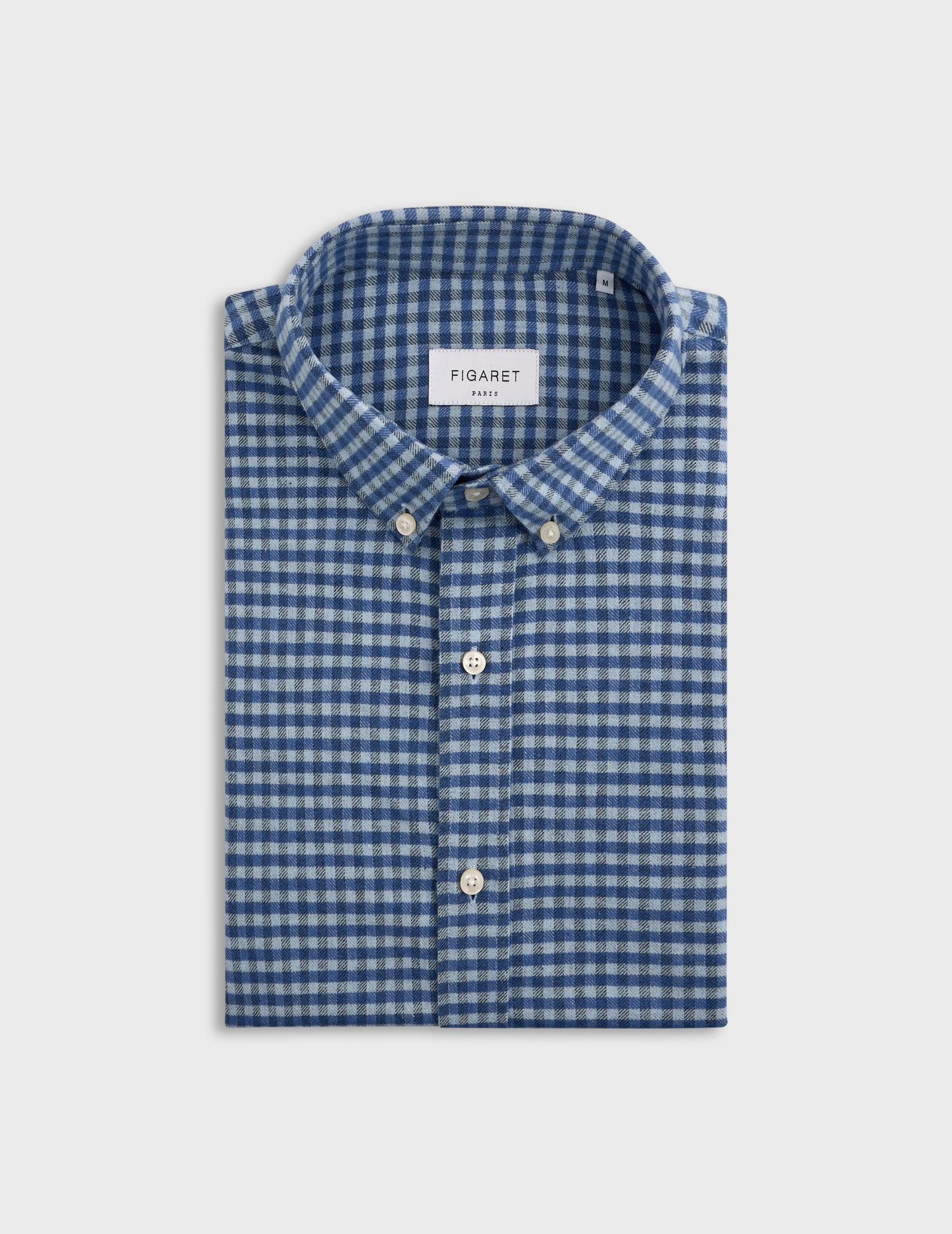 Blue checkedGaspard shirt - Flannel - American Collar#4