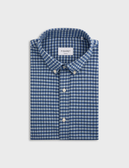 Blue checked Gaspard shirt