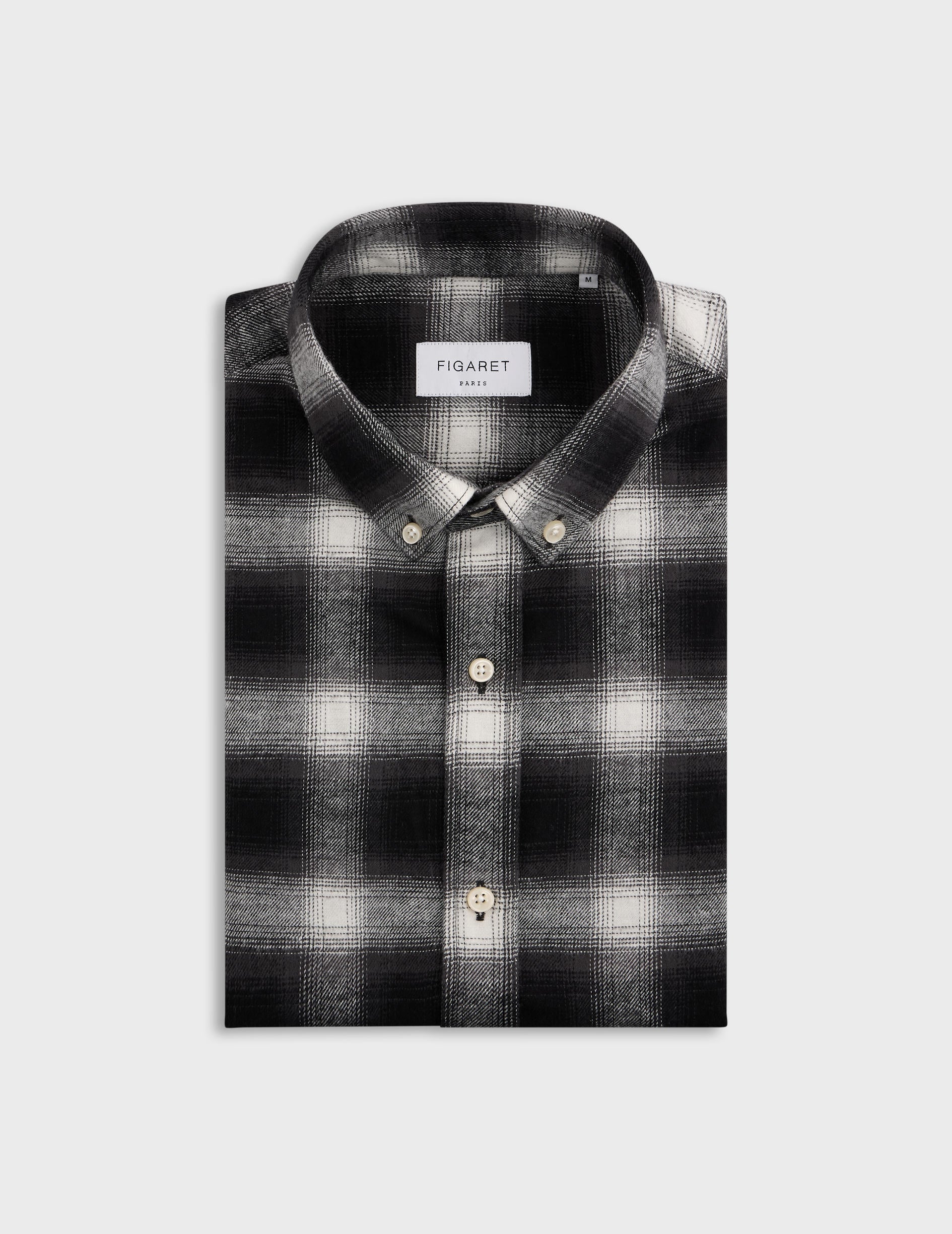 Black checkedGaspard shirt - Flannel - American Collar