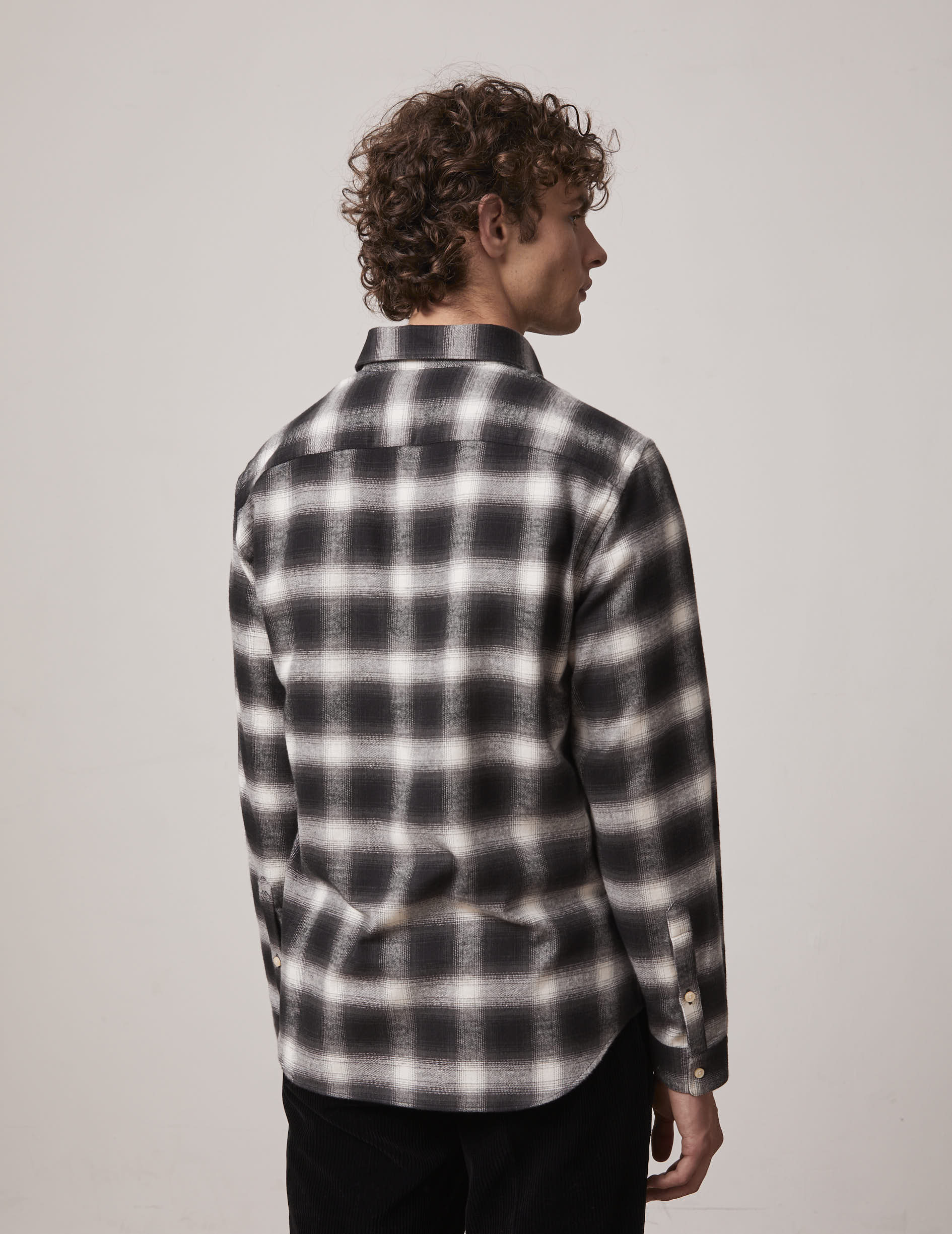 Black checkedGaspard shirt - Flannel - American Collar