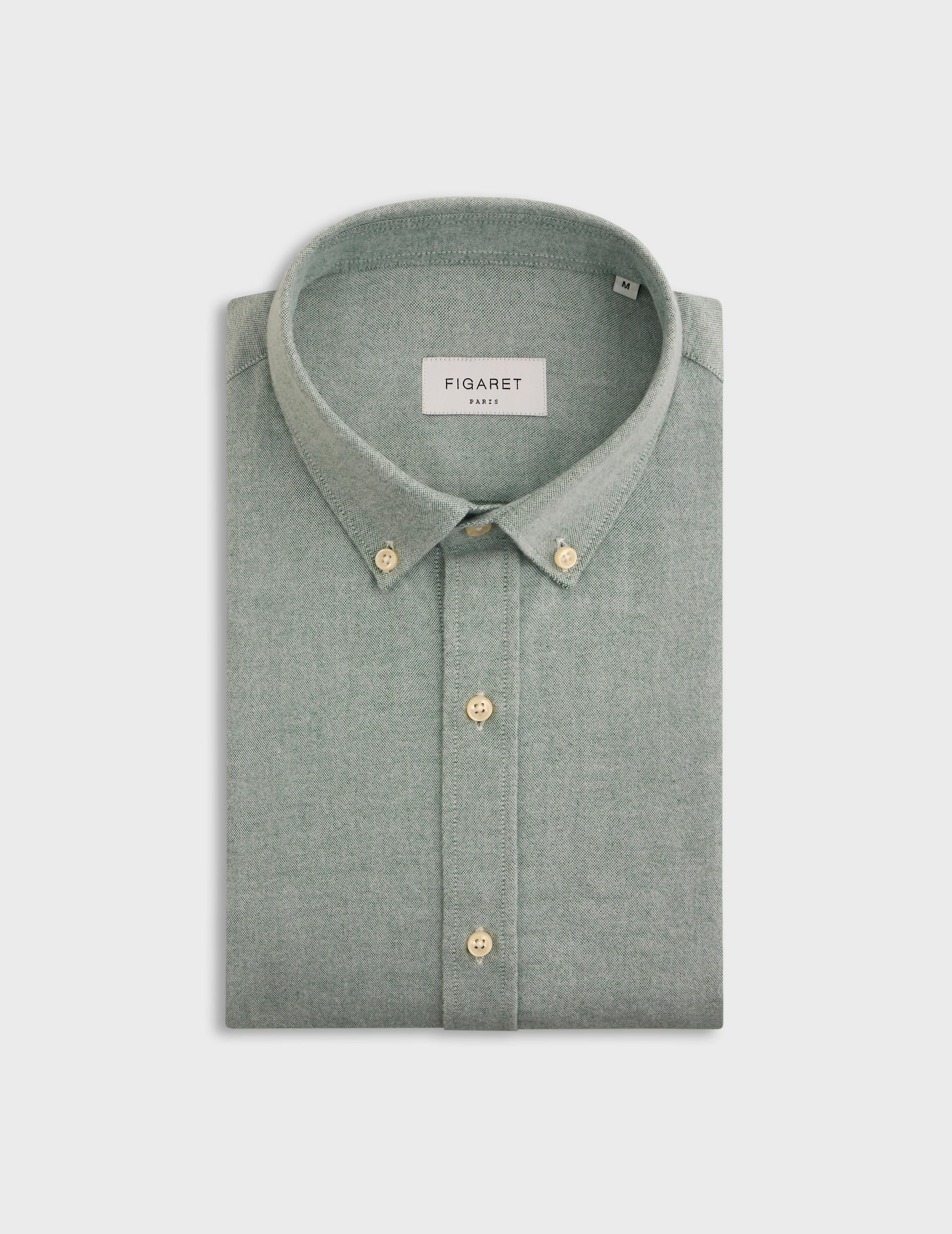 Green Gaspard shirt - Brushed oxford - American Collar