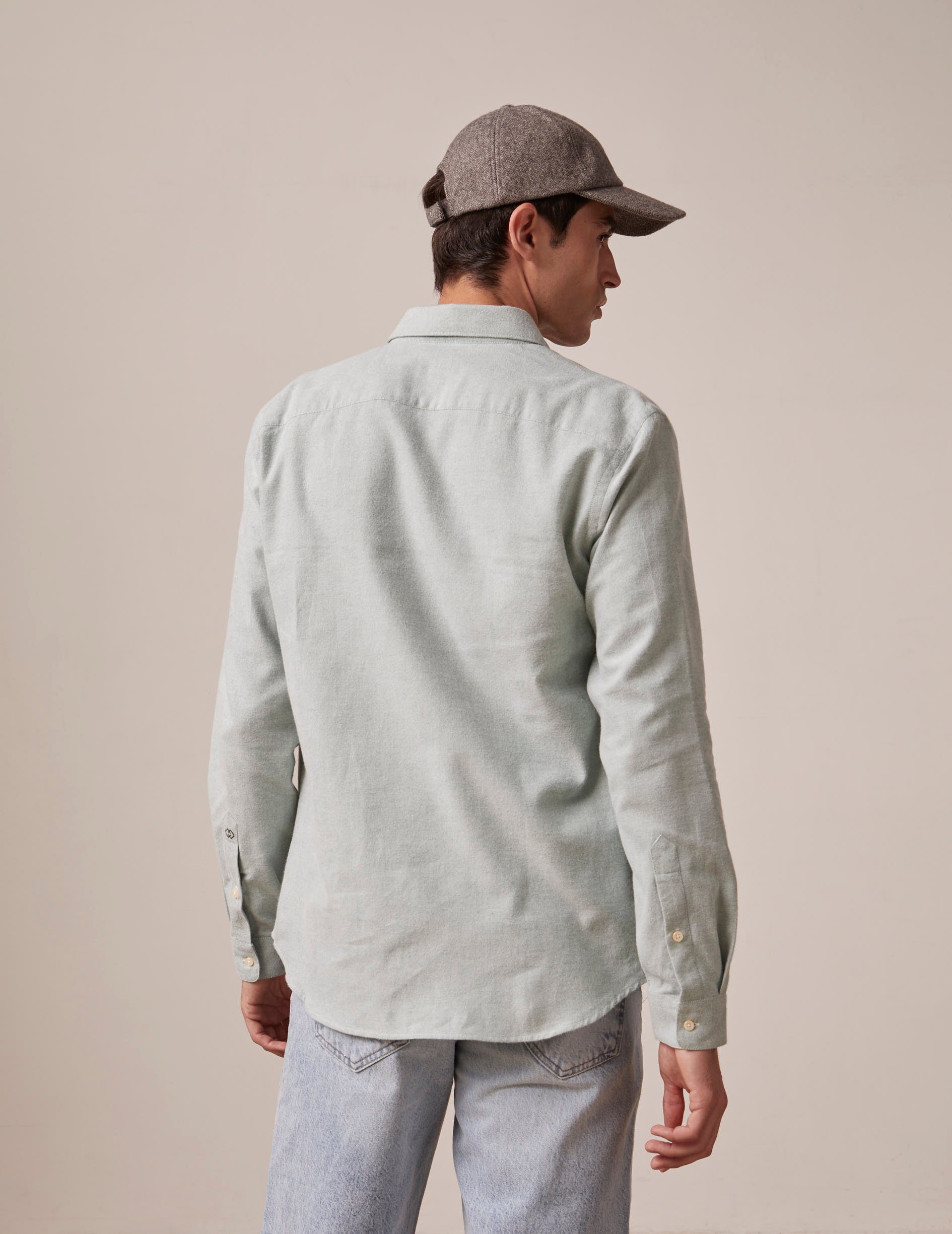 Green Gaspard shirt - Brushed oxford - American Collar