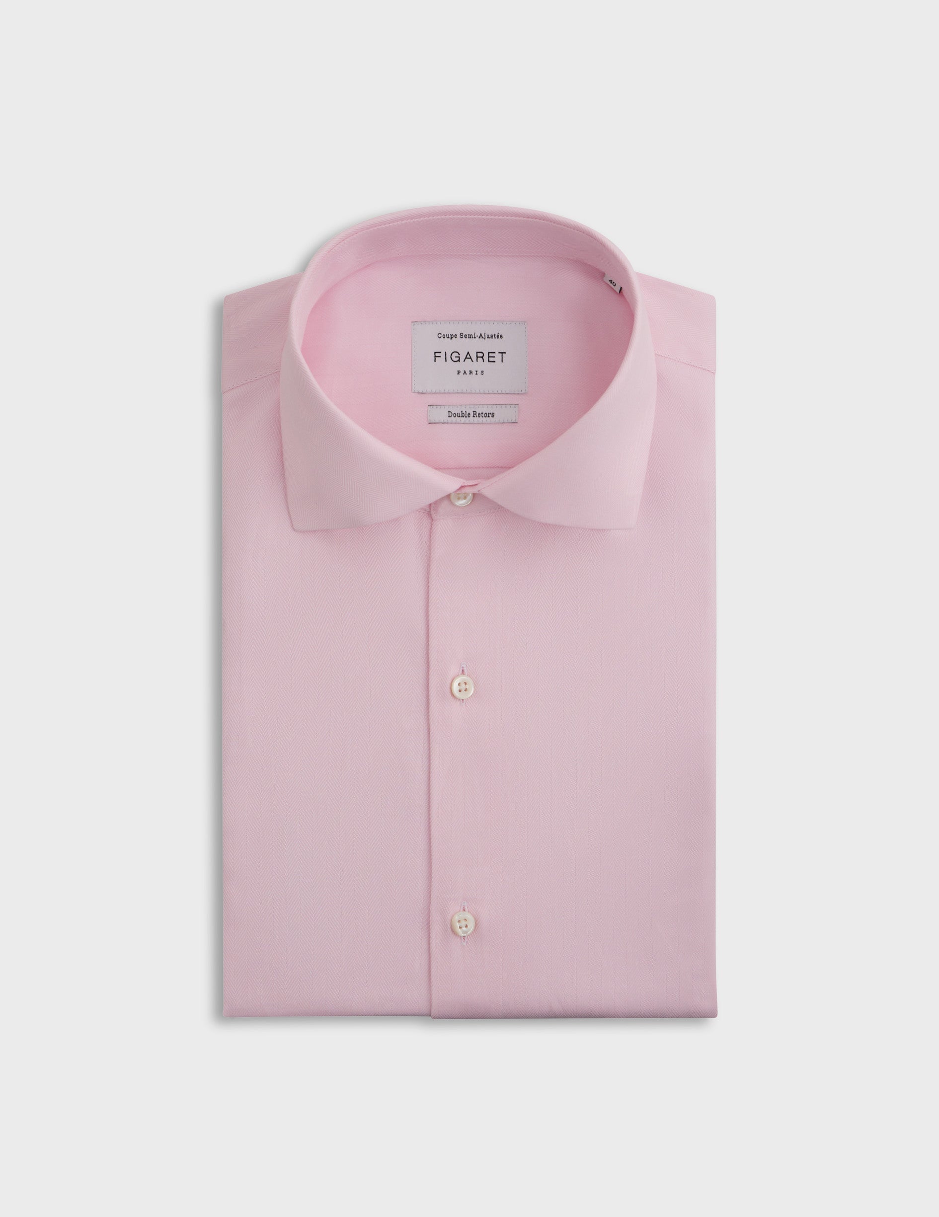 Pink semi-fitted shirt