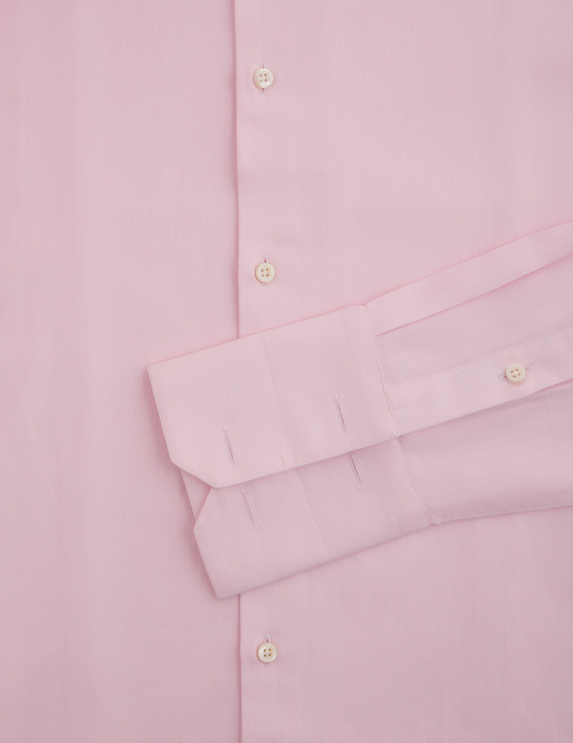 Pink semi-fitted shirt - Chevron - Italian Collar - Musketeers Cuffs