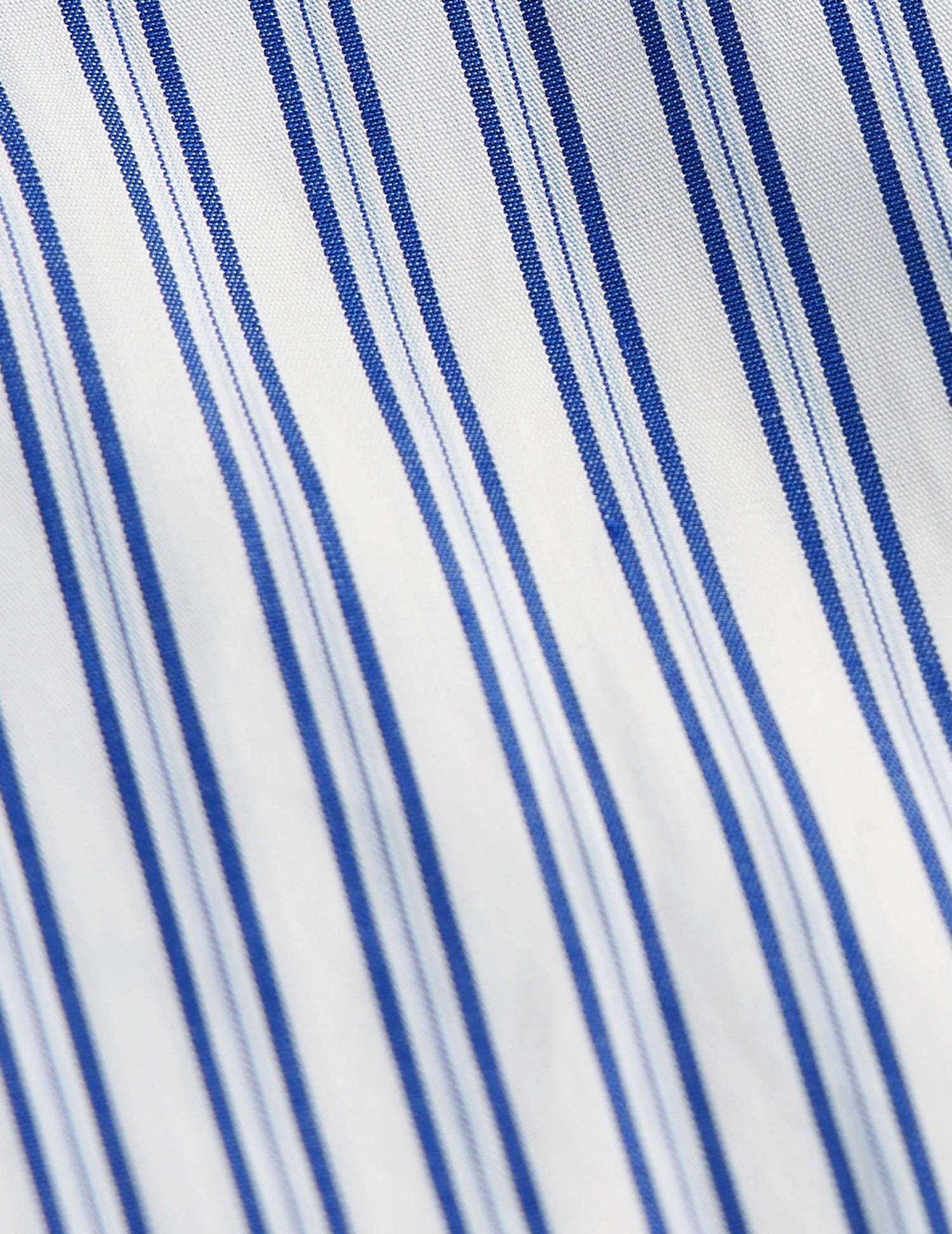 Navy blue striped fitted shirt - Poplin - Italian Collar#2