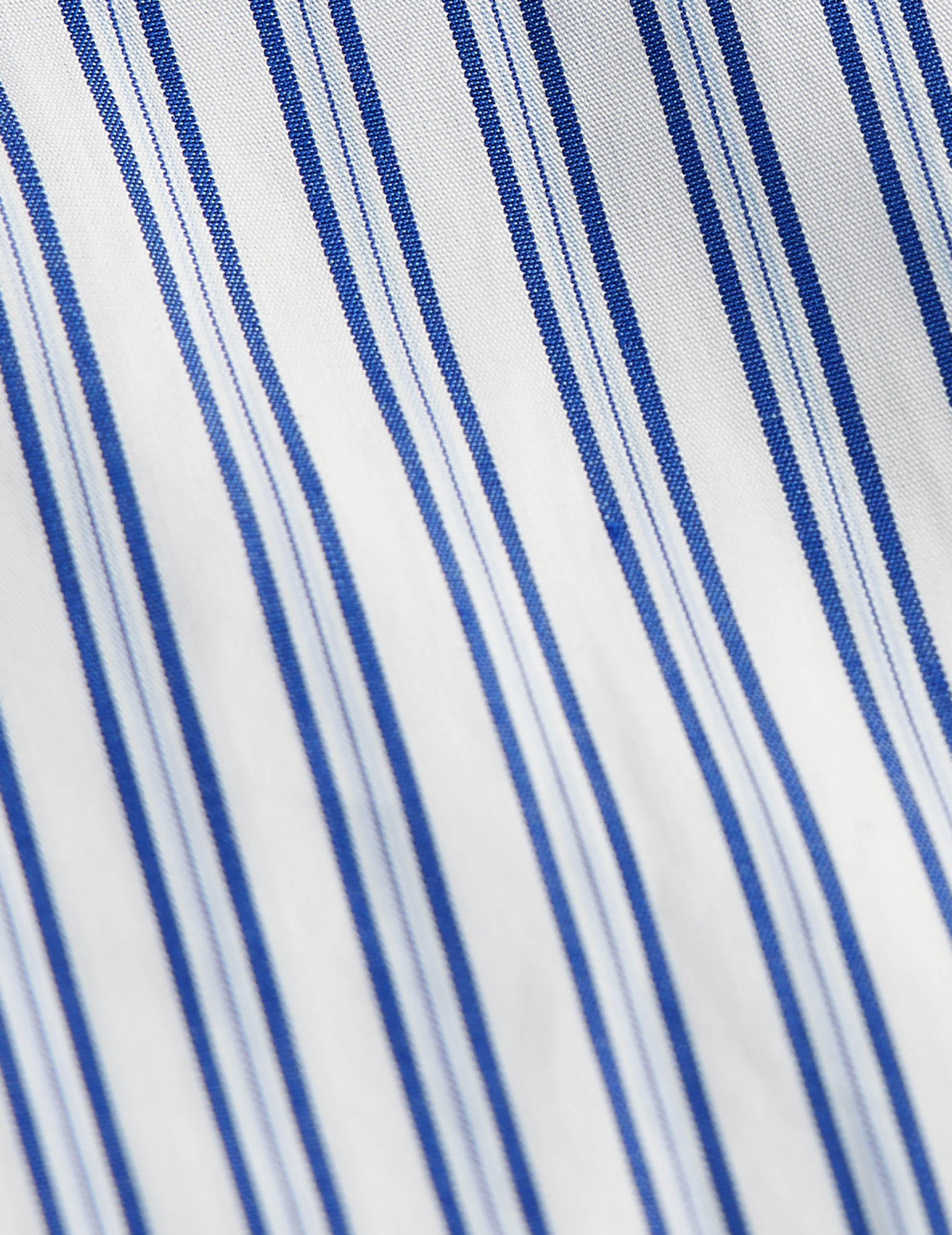 fitted Navy blue striped shirt - Poplin - Italian Collar