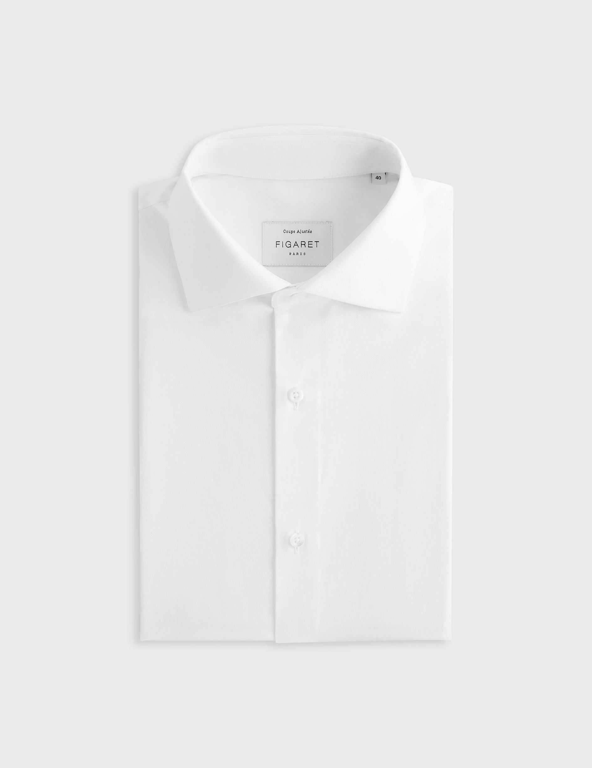 White fitted shirt