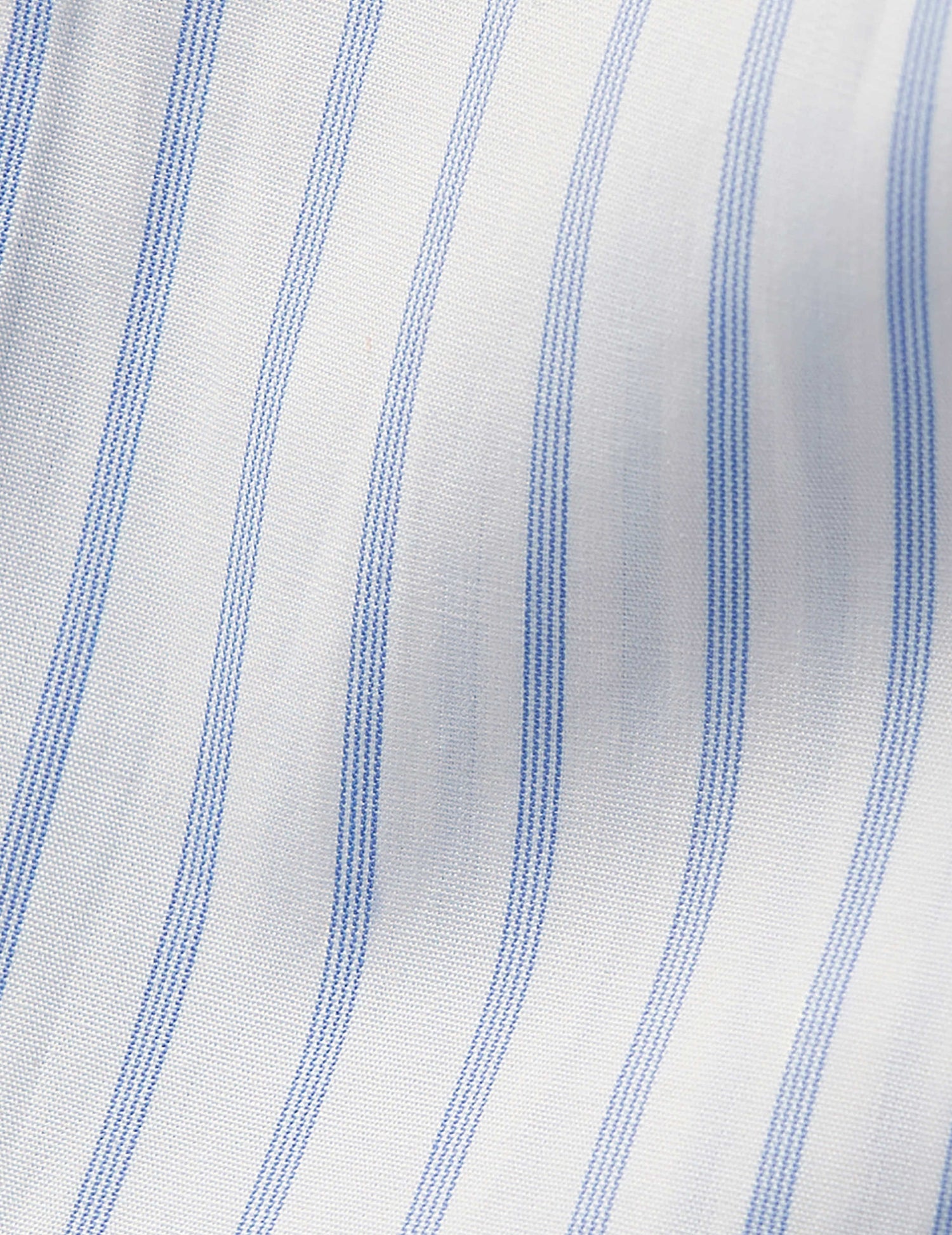 Blue striped semi-fitted shirt - Poplin - Italian Collar#2