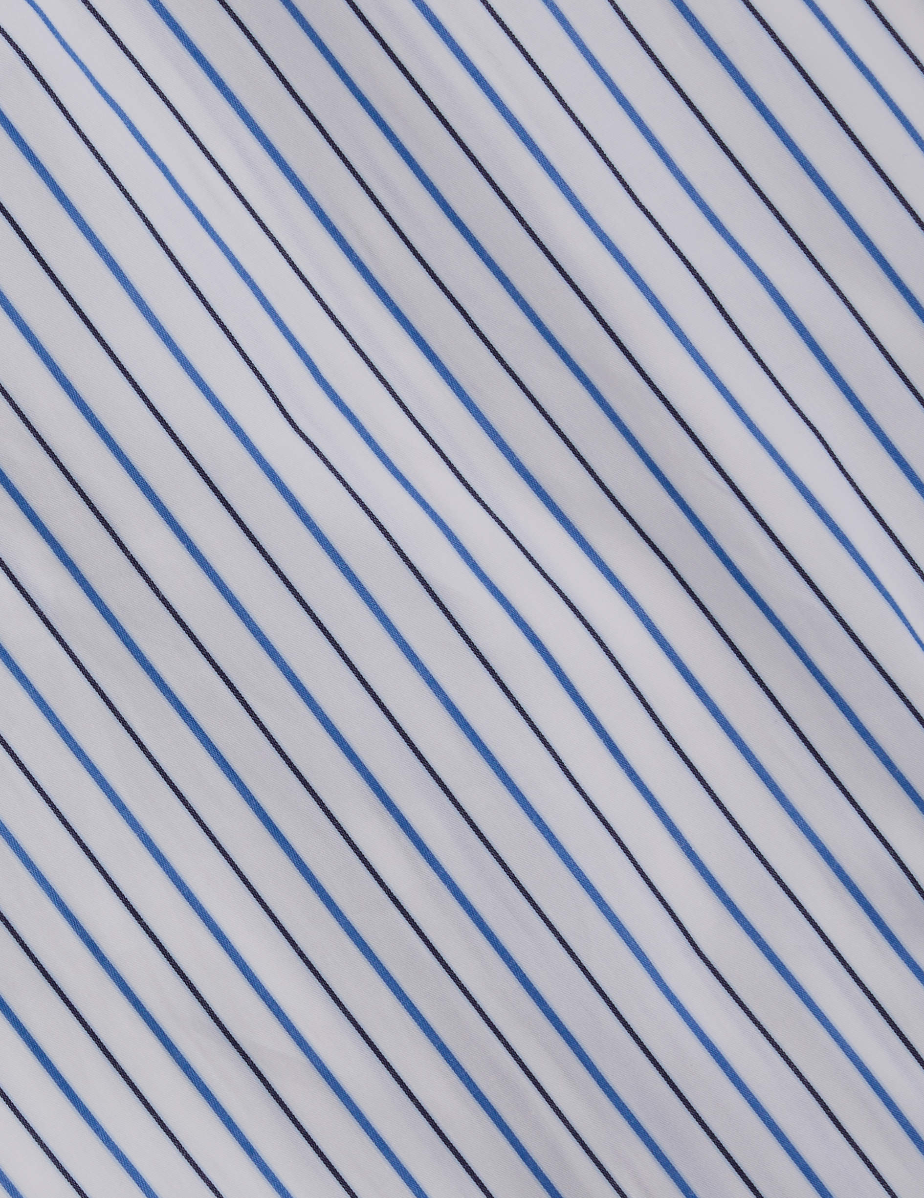 semi-fitted Blue striped shirt - Poplin - Italian Collar