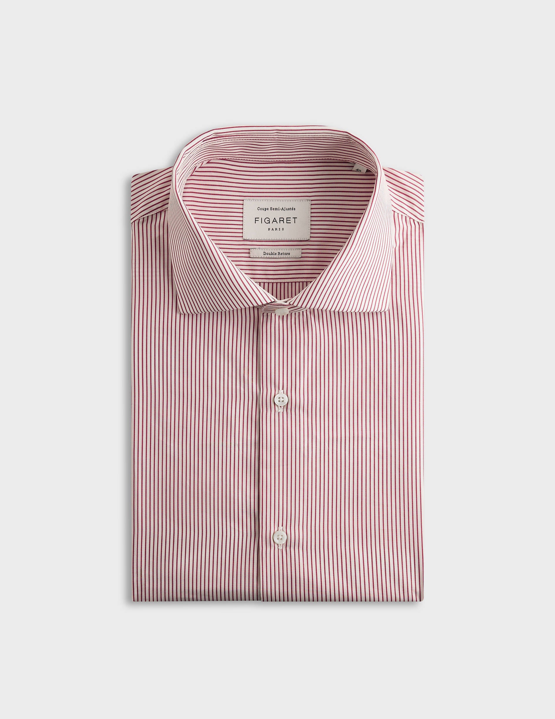 semi-fitted Pink striped shirt