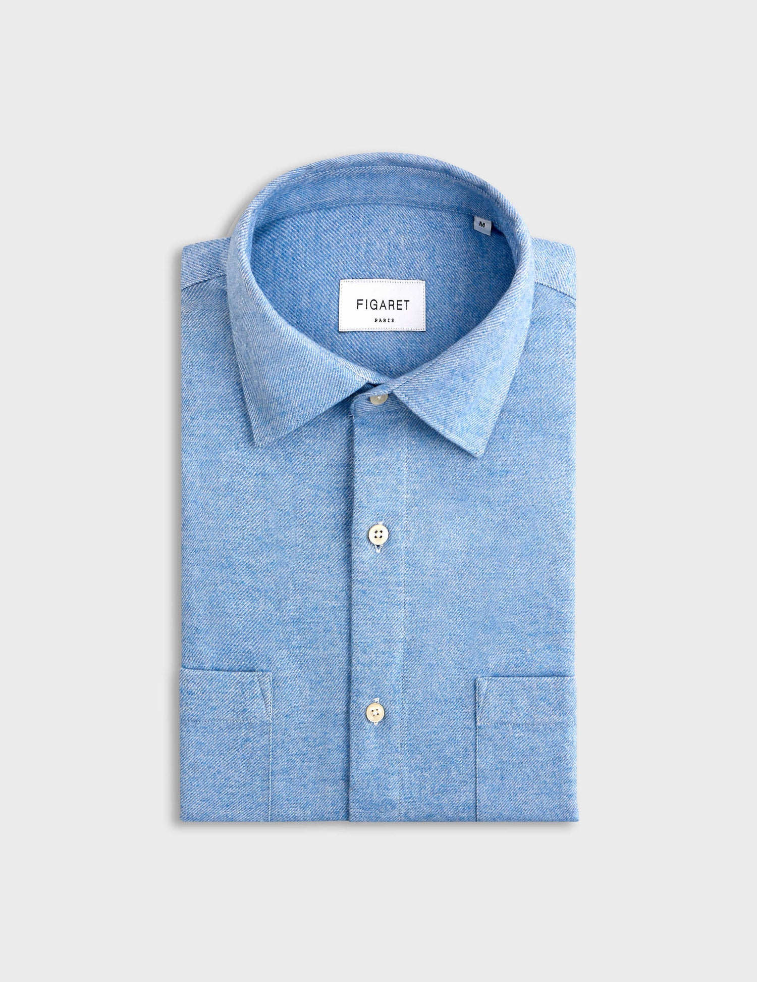 Blue Léonard shirt - Flannel - French Collar#3