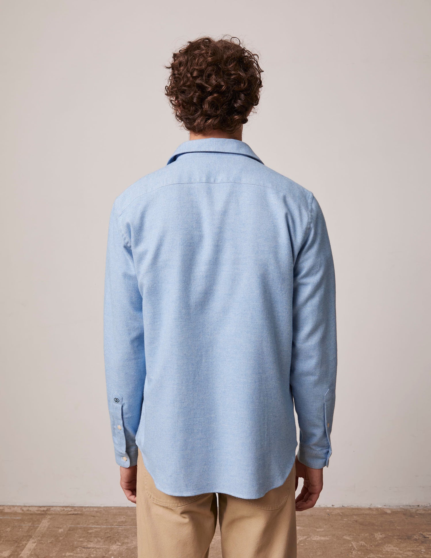 Blue Léonard shirt - Flannel - French Collar#2