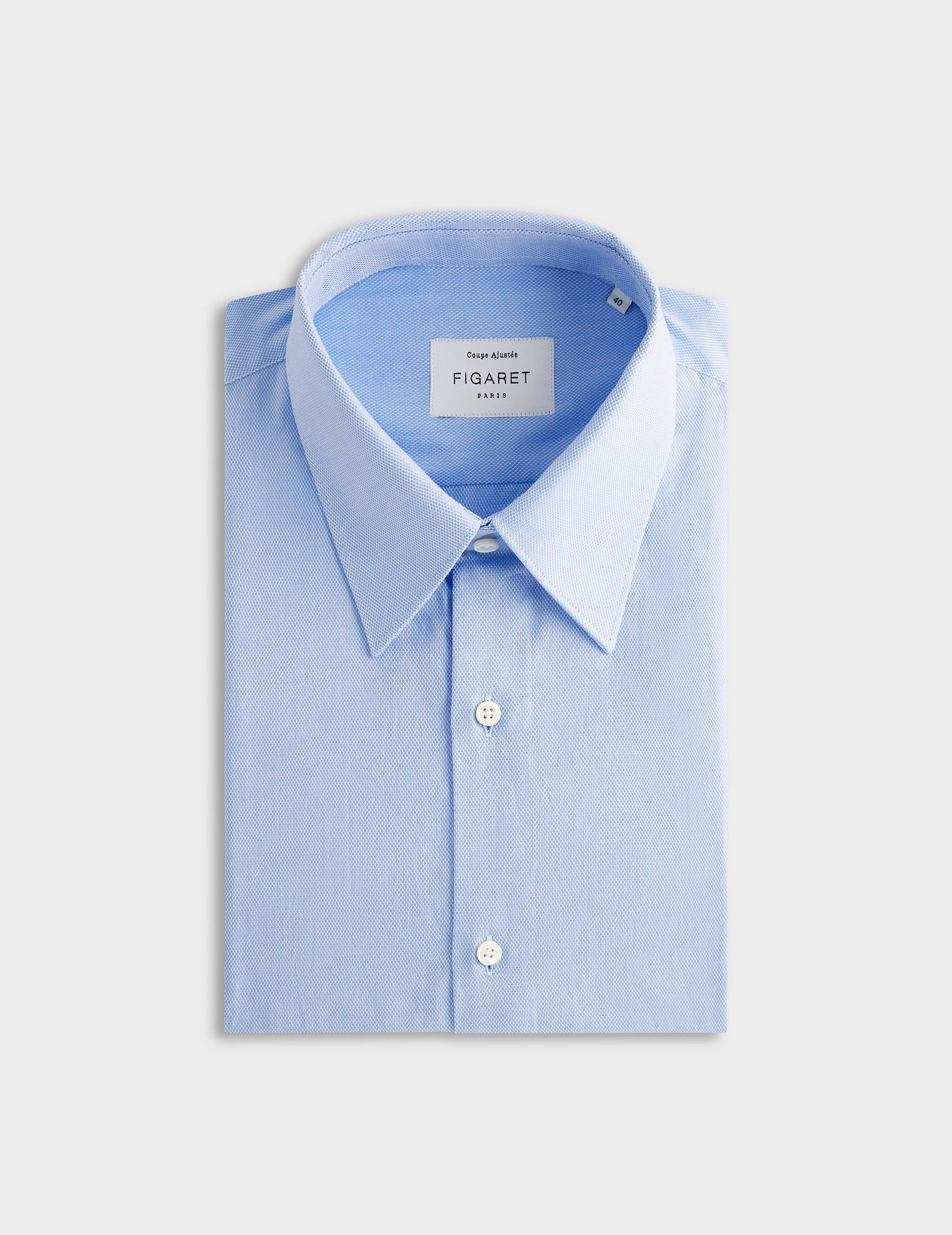 Blue fitted shirt