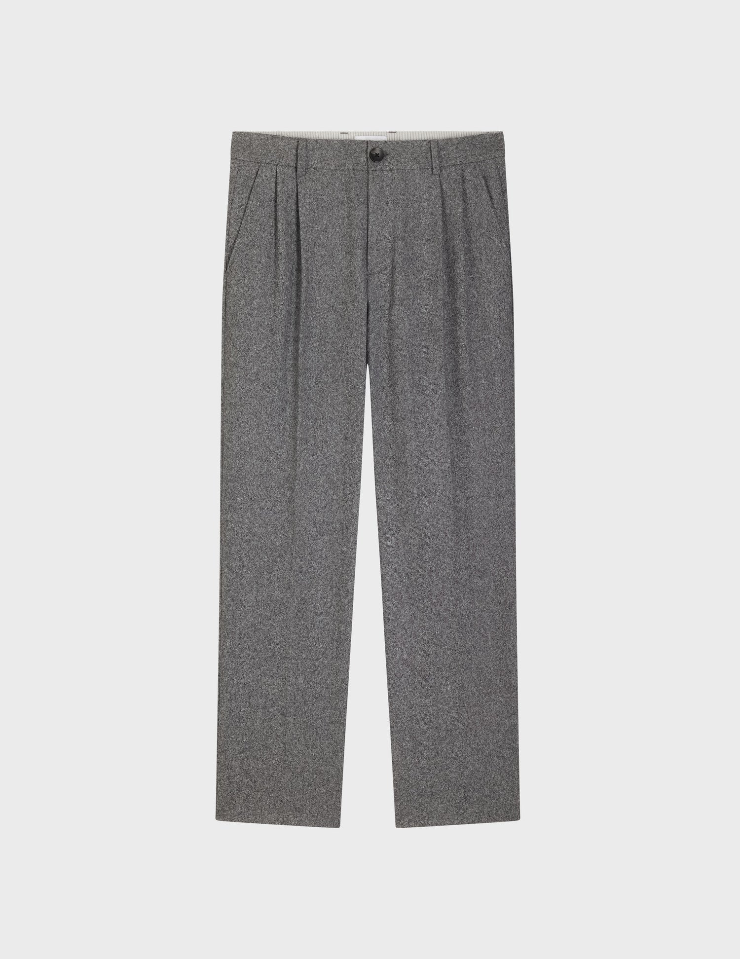 Chino Driss in grey wool canvas