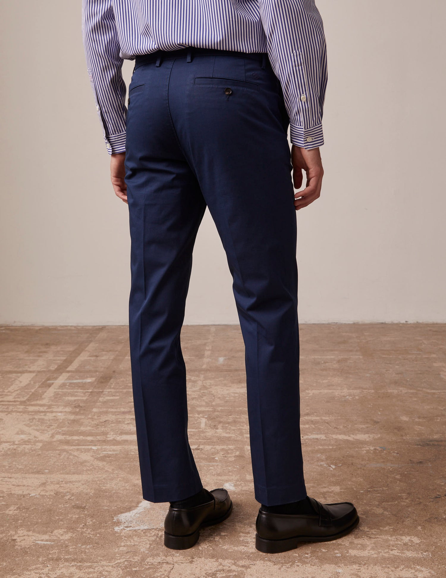 Chino Geofrey en twill bleu