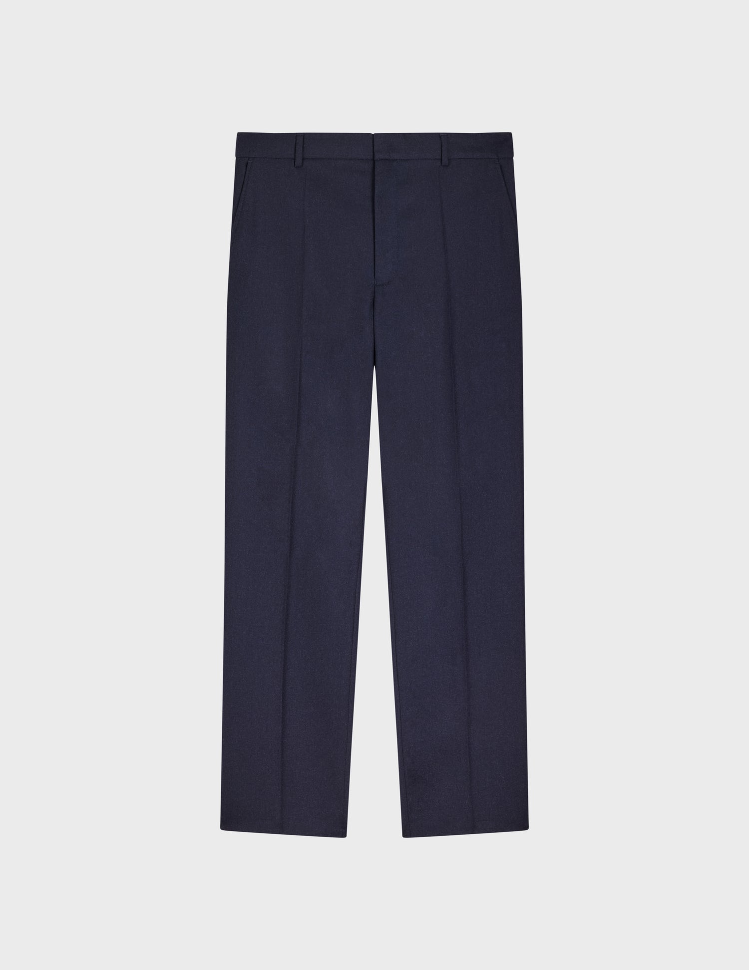 Tailored pants Greyson in navy blue wool canvas