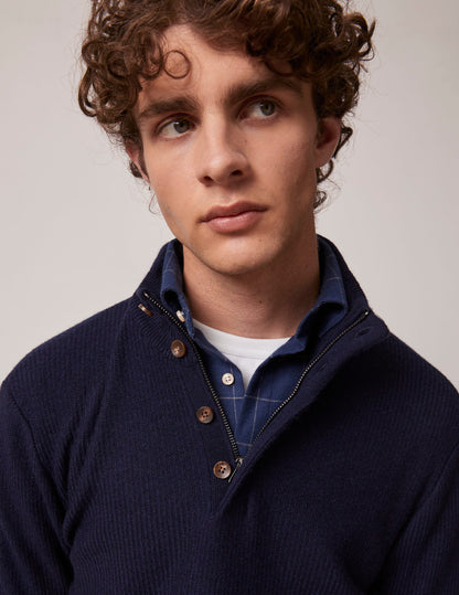 Chris sweater in navy wool 