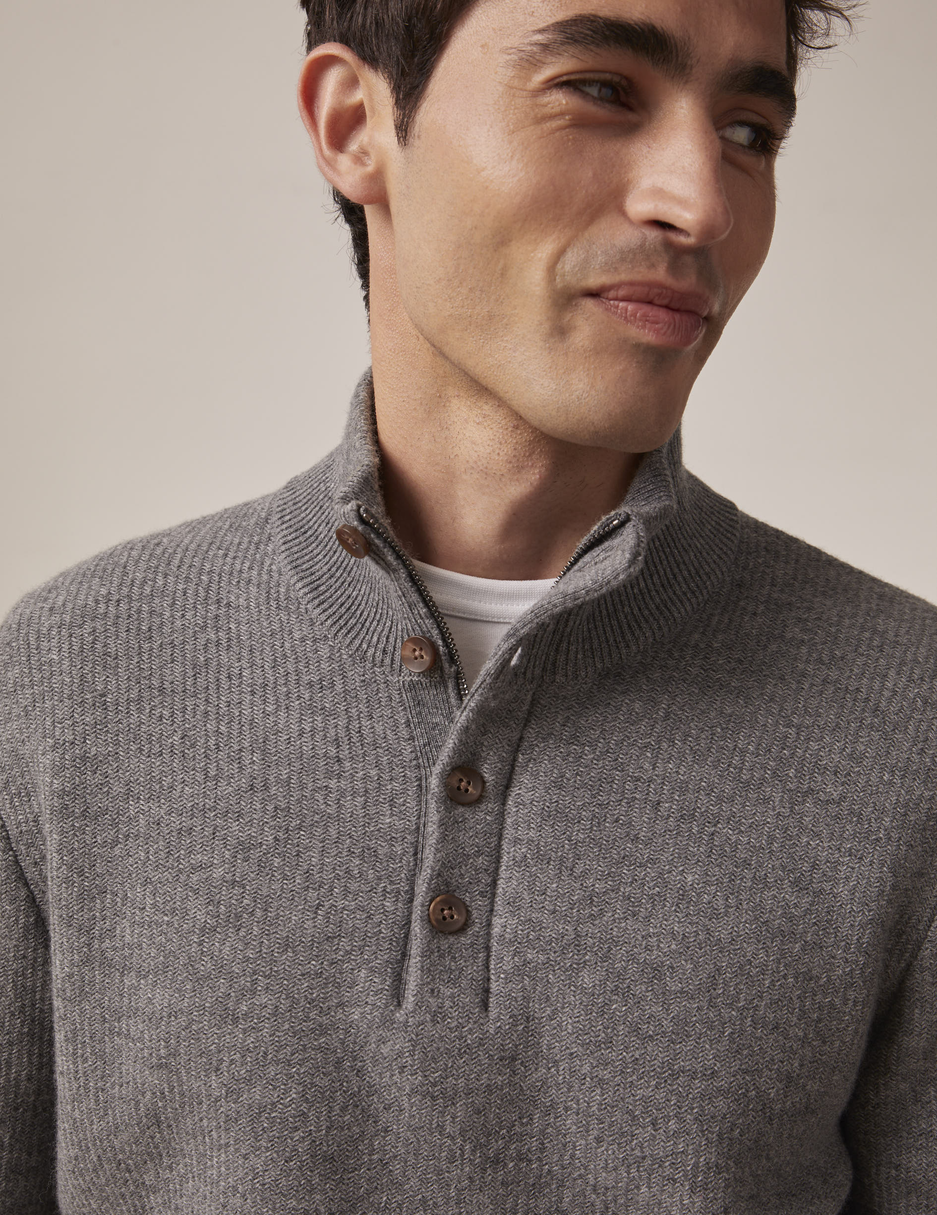 Chris sweater in grey wool 