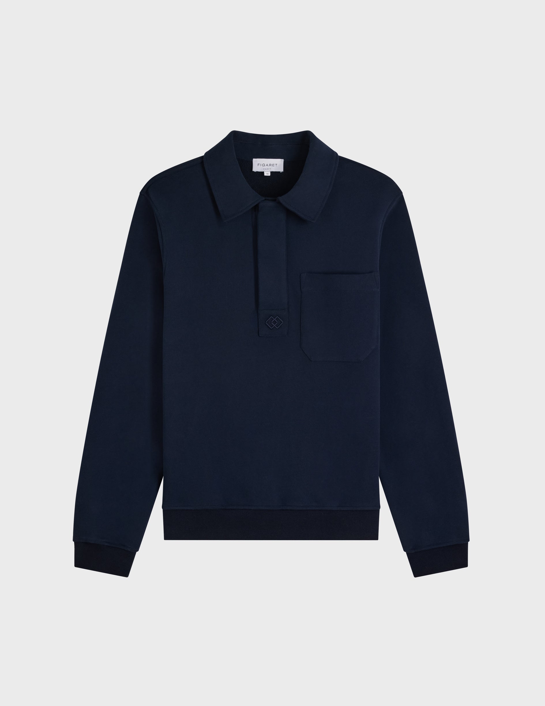 Ivanhoe sweatshirt in navy blue fleece