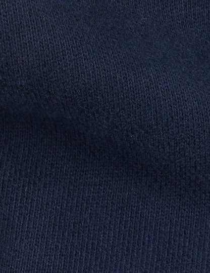 Ivanhoe sweatshirt in navy blue fleece