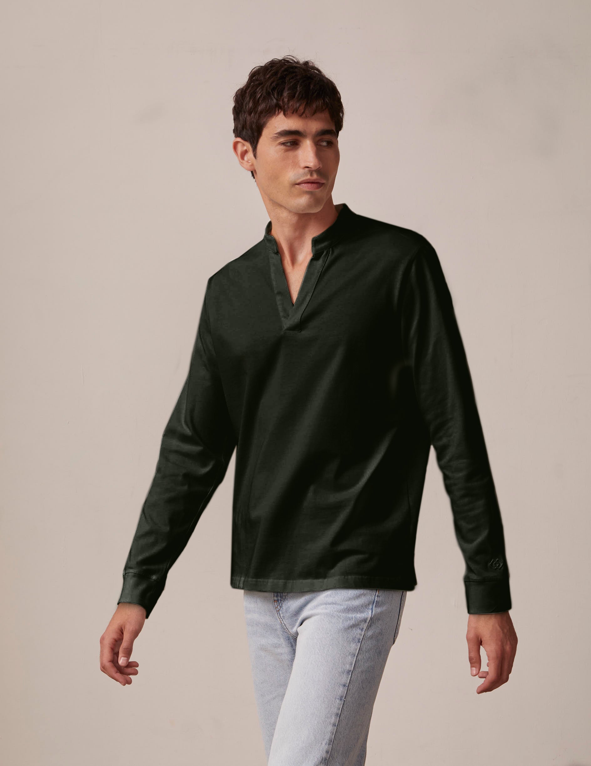 Green cotton Charles T-shirt